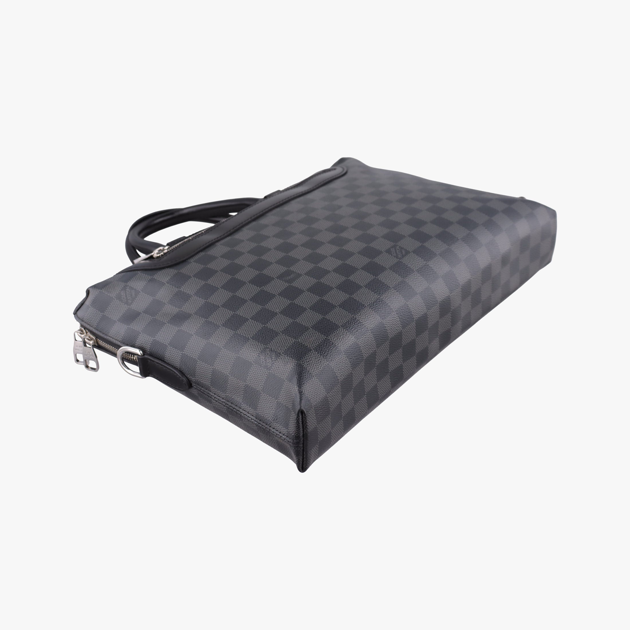 Pre-owned Louis Vuitton Porte-Documents Jour NM Noir Damier Graphite N48260 handbag | stylenewstar