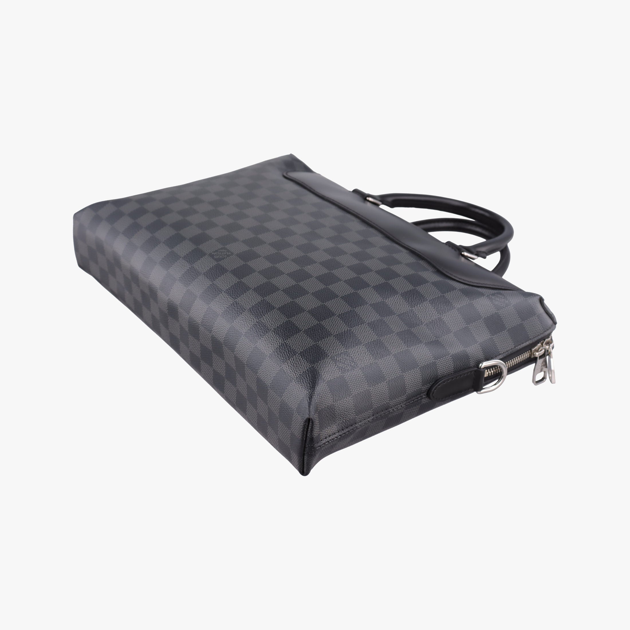 Pre-owned Louis Vuitton Porte-Documents Jour NM Noir Damier Graphite N48260 handbag | stylenewstar