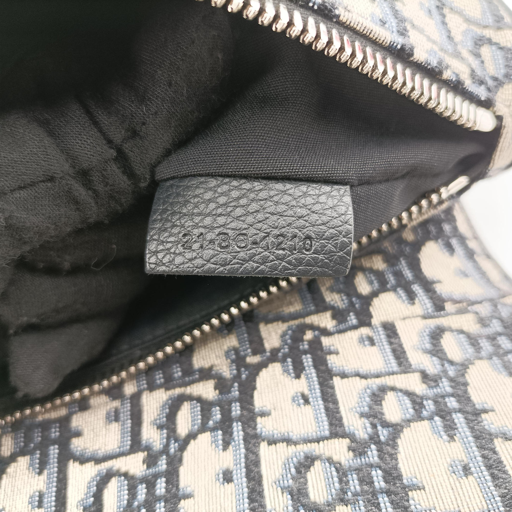 Pre-owned Christian Dior saddle Navy Jacquard×Leather  bum bag/waist bag | stylenewstar