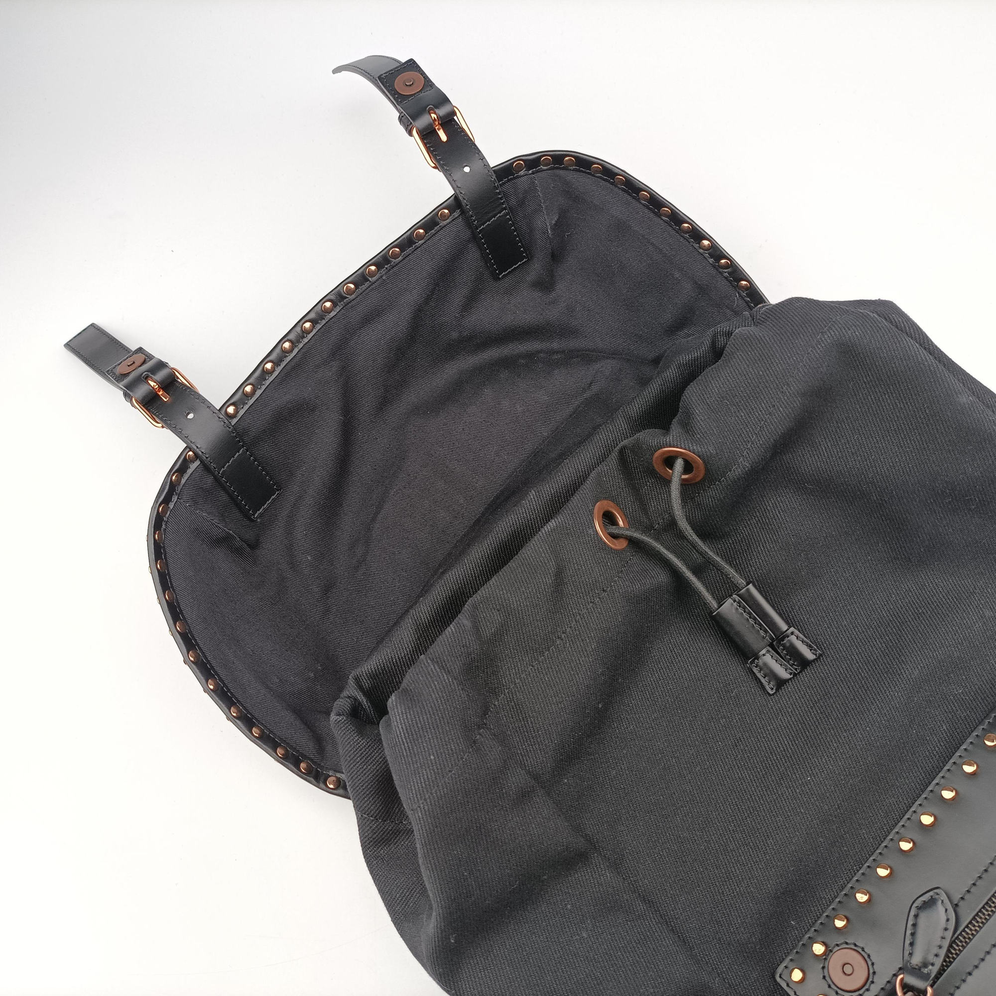 Secondhand Givenchy Rider Black Canvas × Calfskin Leather   backpack/rucksack | stylenewstar