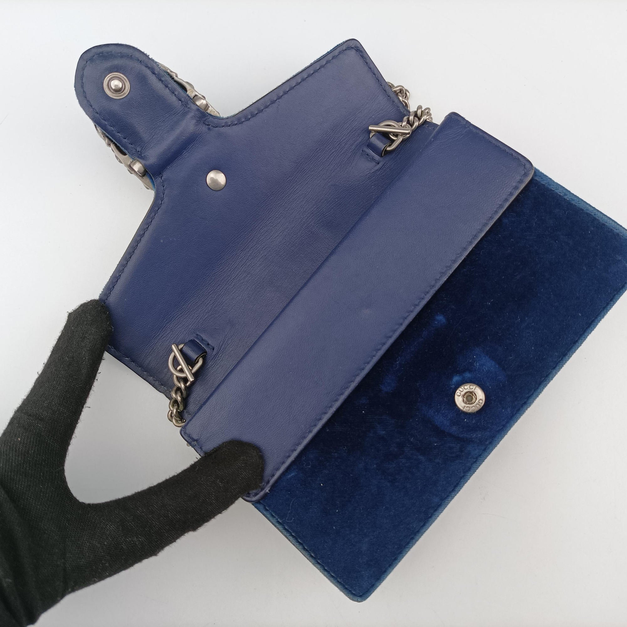 Vintage Gucci Dionysus Blue velour 476432 shoulderbag | stylenewstar