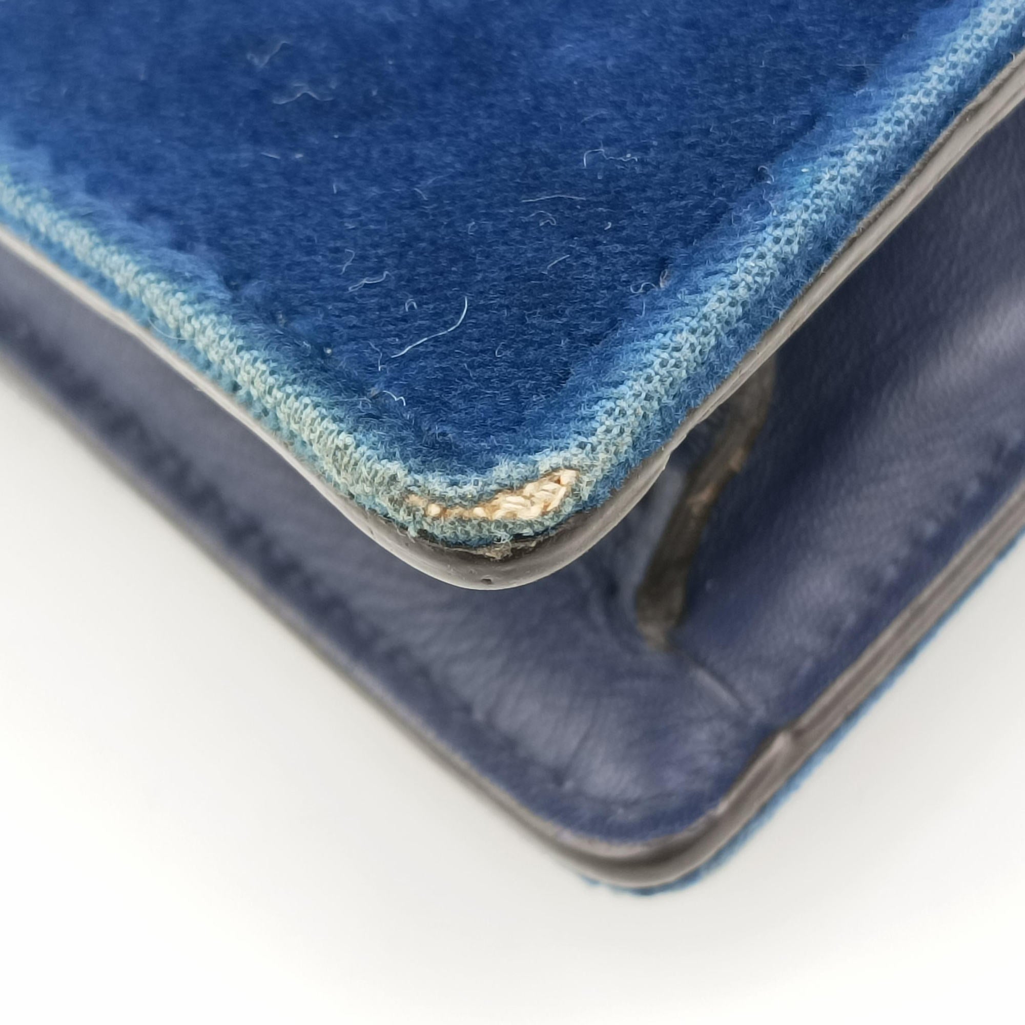 Vintage Gucci Dionysus Blue velour 476432 shoulderbag | stylenewstar