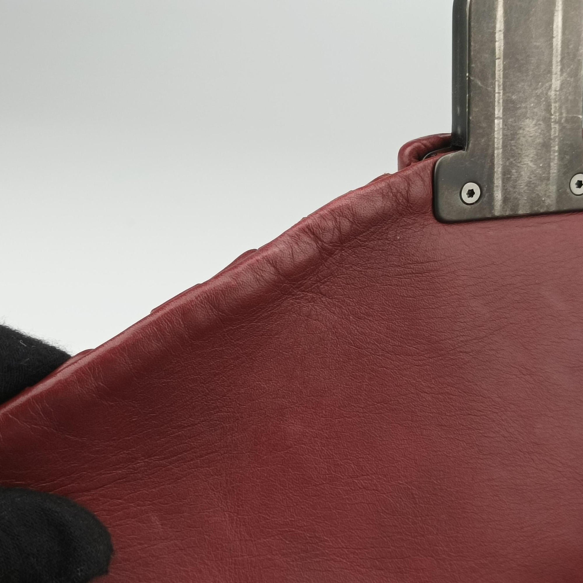 Vintage Bottega Veneta Intrecciato Red lambskin  handbag | stylenewstar