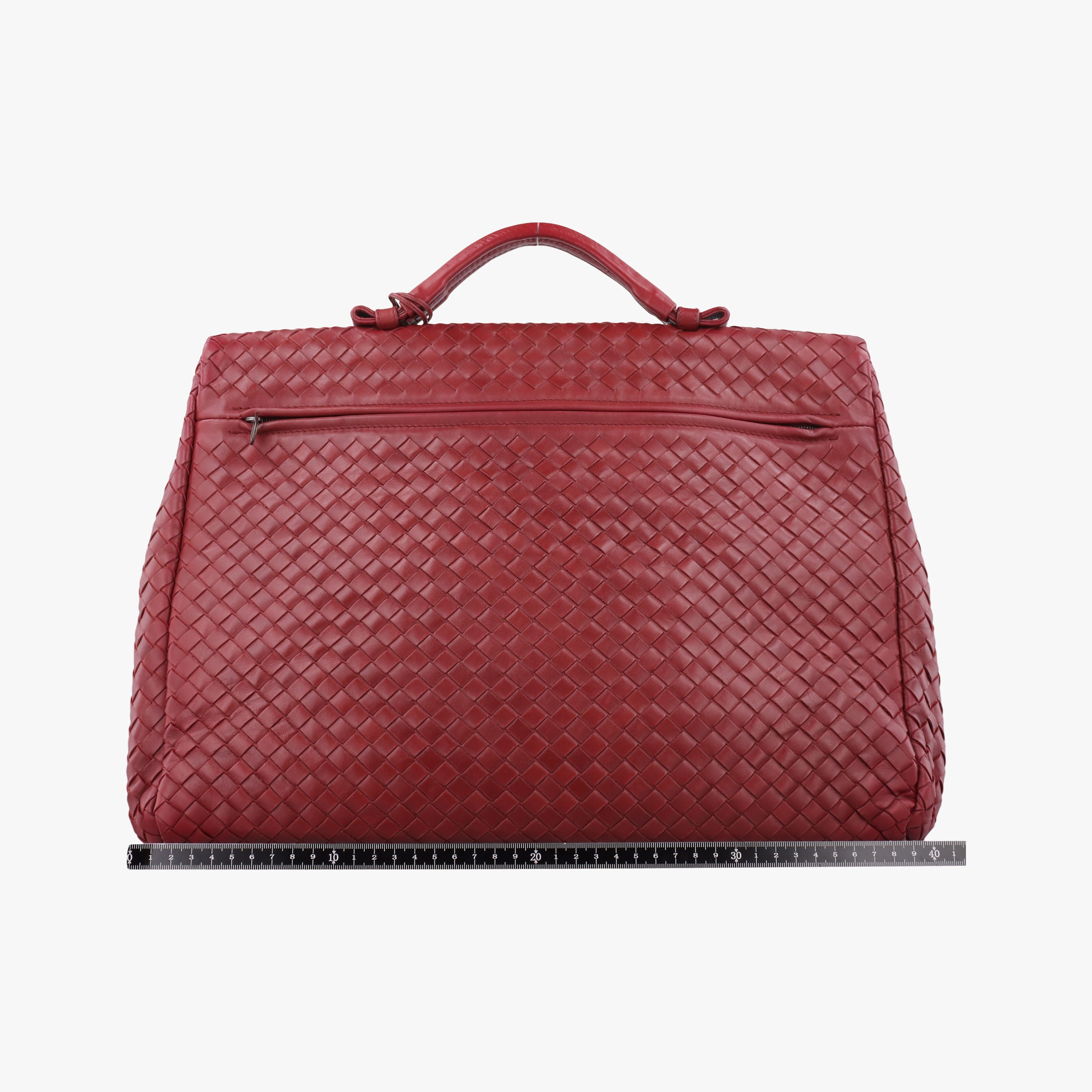 Vintage Bottega Veneta Intrecciato Red lambskin  handbag | stylenewstar