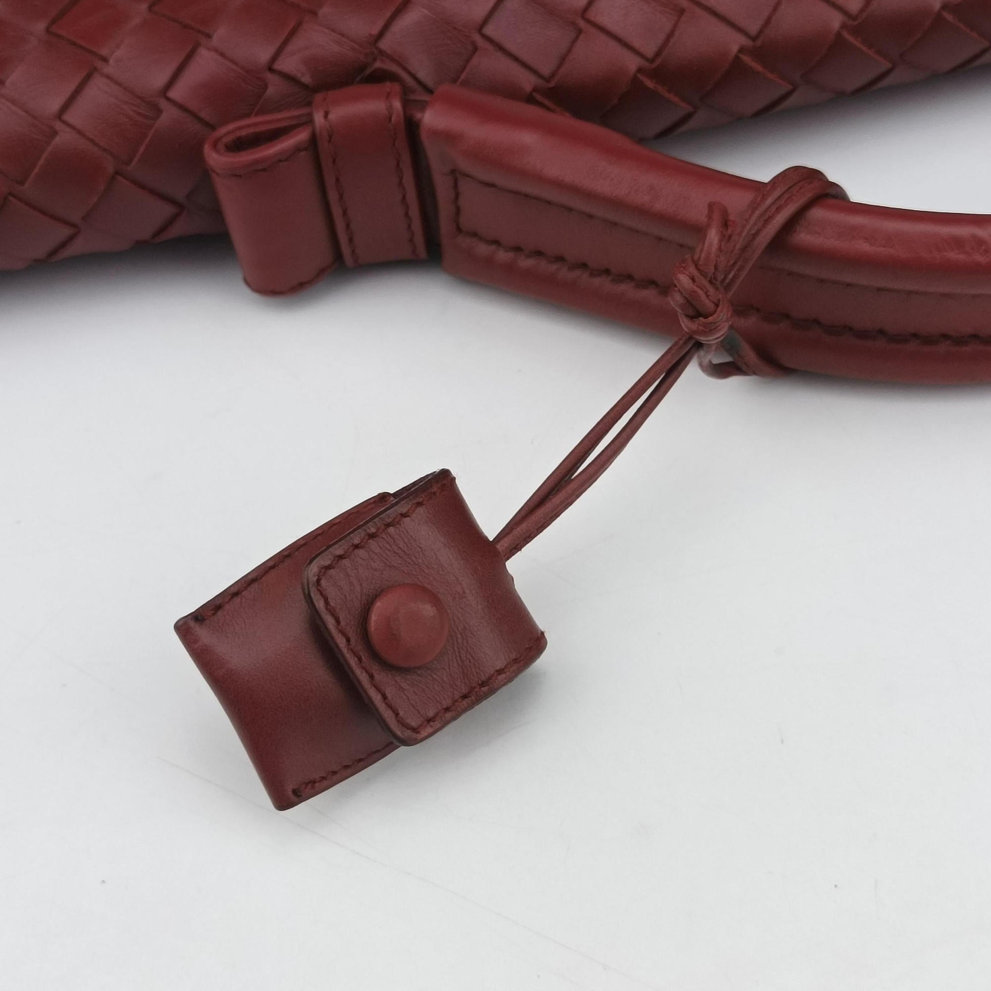 Vintage Bottega Veneta Intrecciato Red lambskin  handbag | stylenewstar
