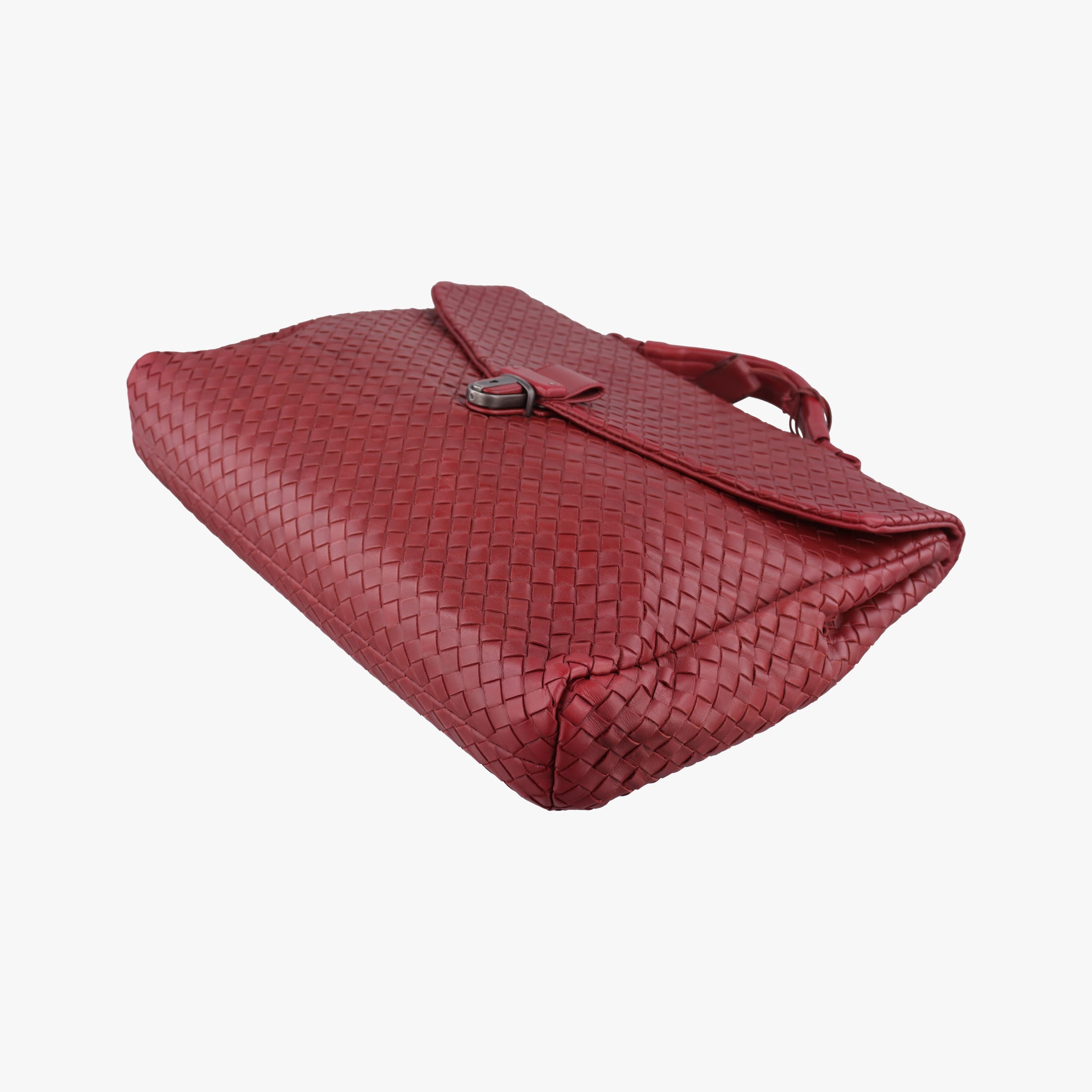 Vintage Bottega Veneta Intrecciato Red lambskin  handbag | stylenewstar