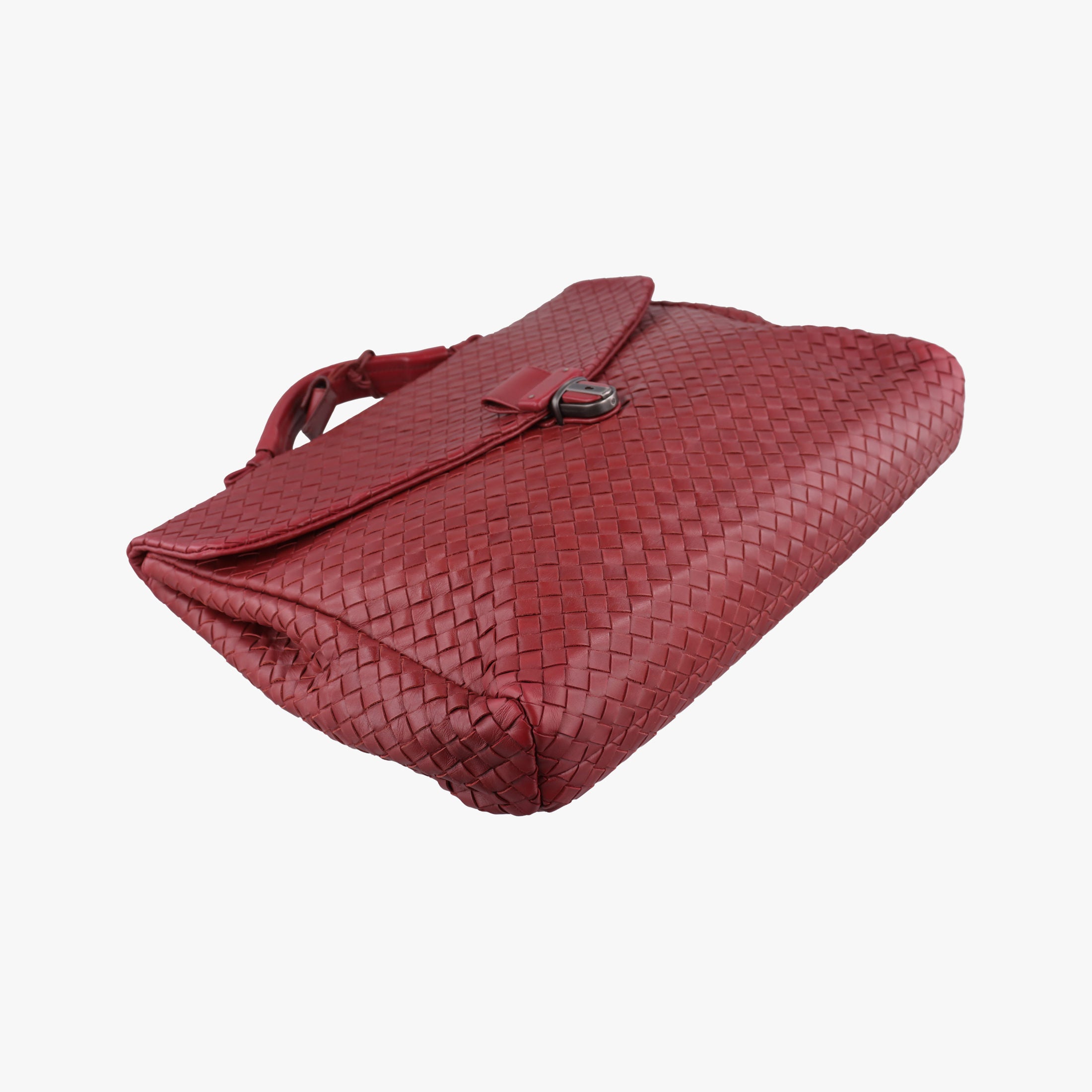 Vintage Bottega Veneta Intrecciato Red lambskin  handbag | stylenewstar