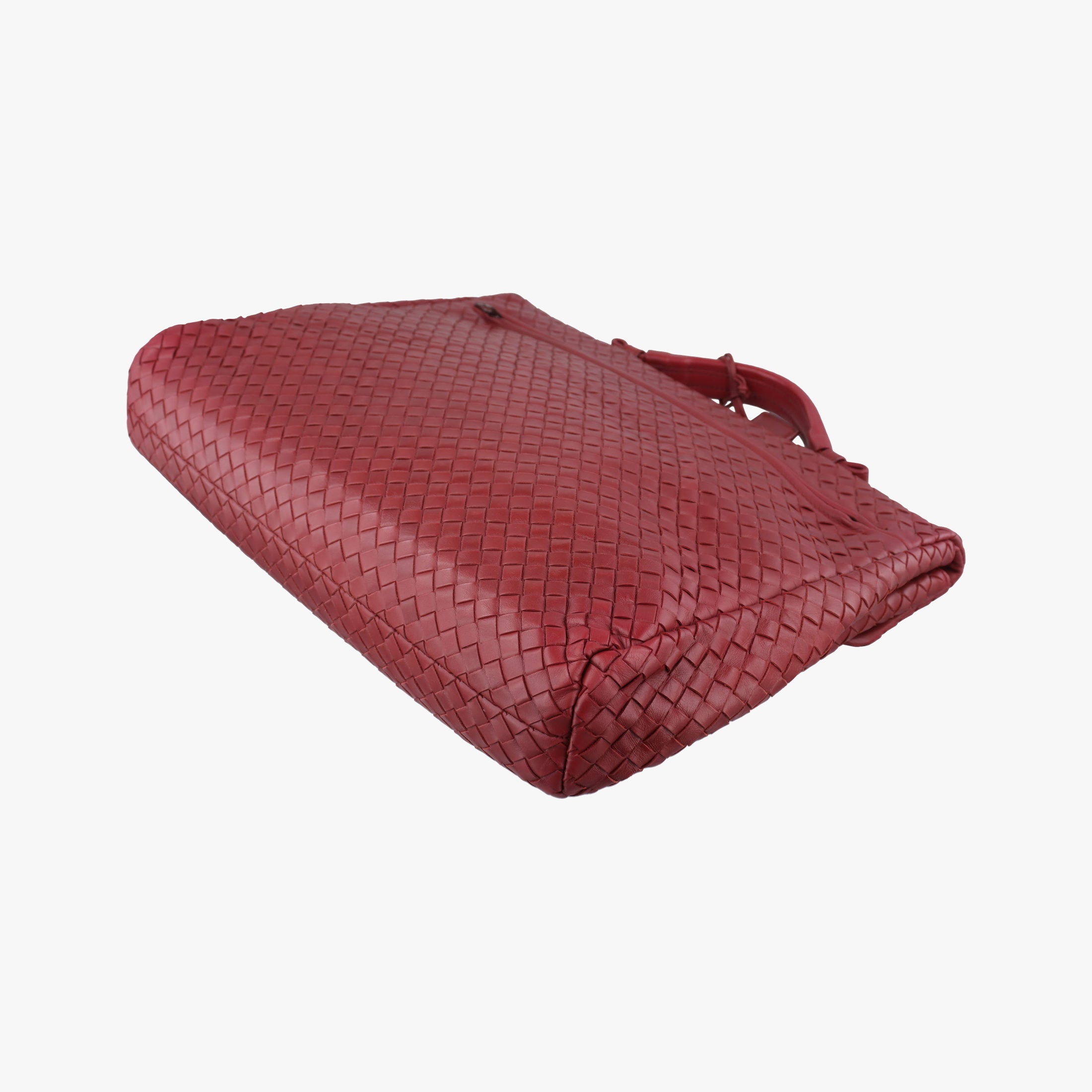 Vintage Bottega Veneta Intrecciato Red lambskin  handbag | stylenewstar