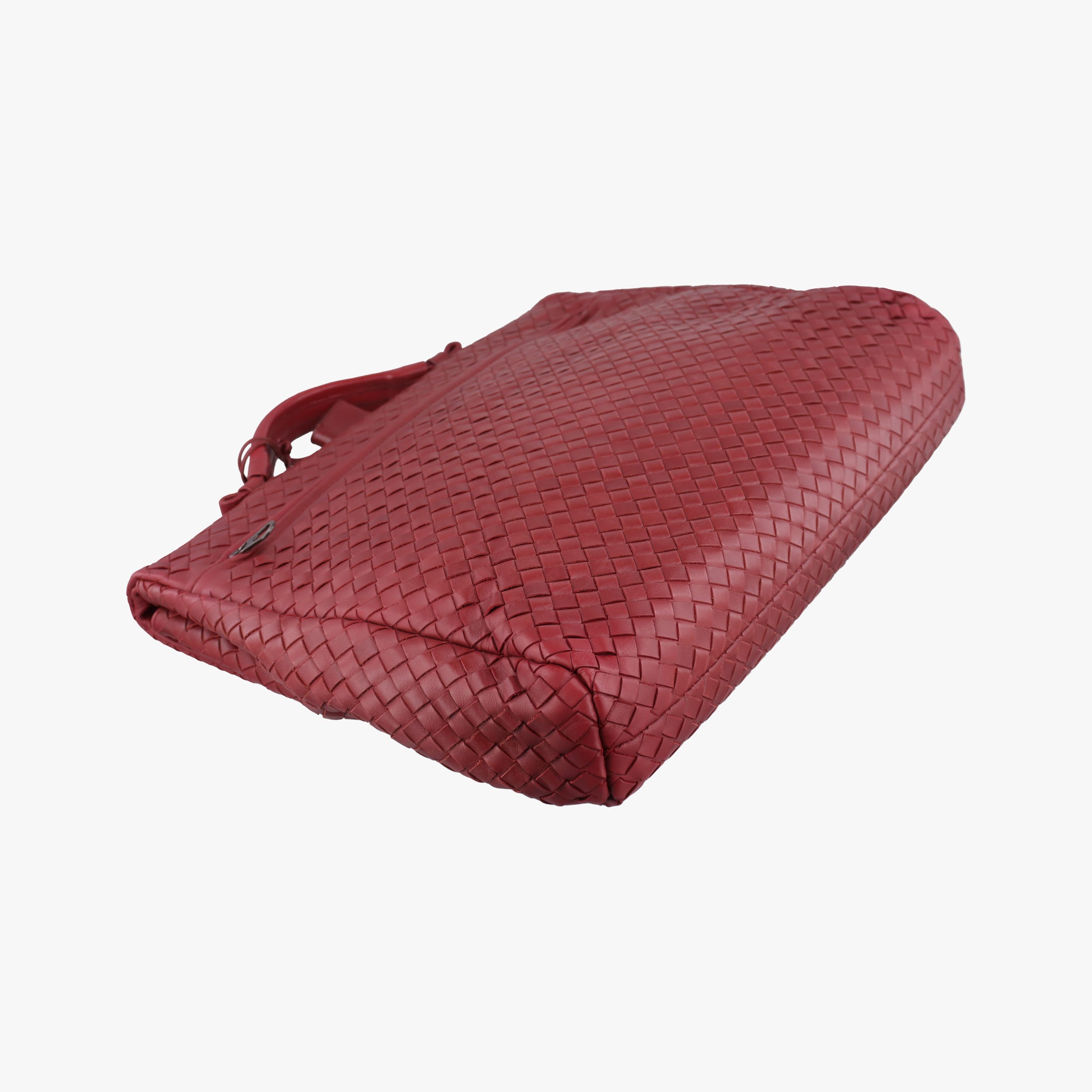 Vintage Bottega Veneta Intrecciato Red lambskin  handbag | stylenewstar