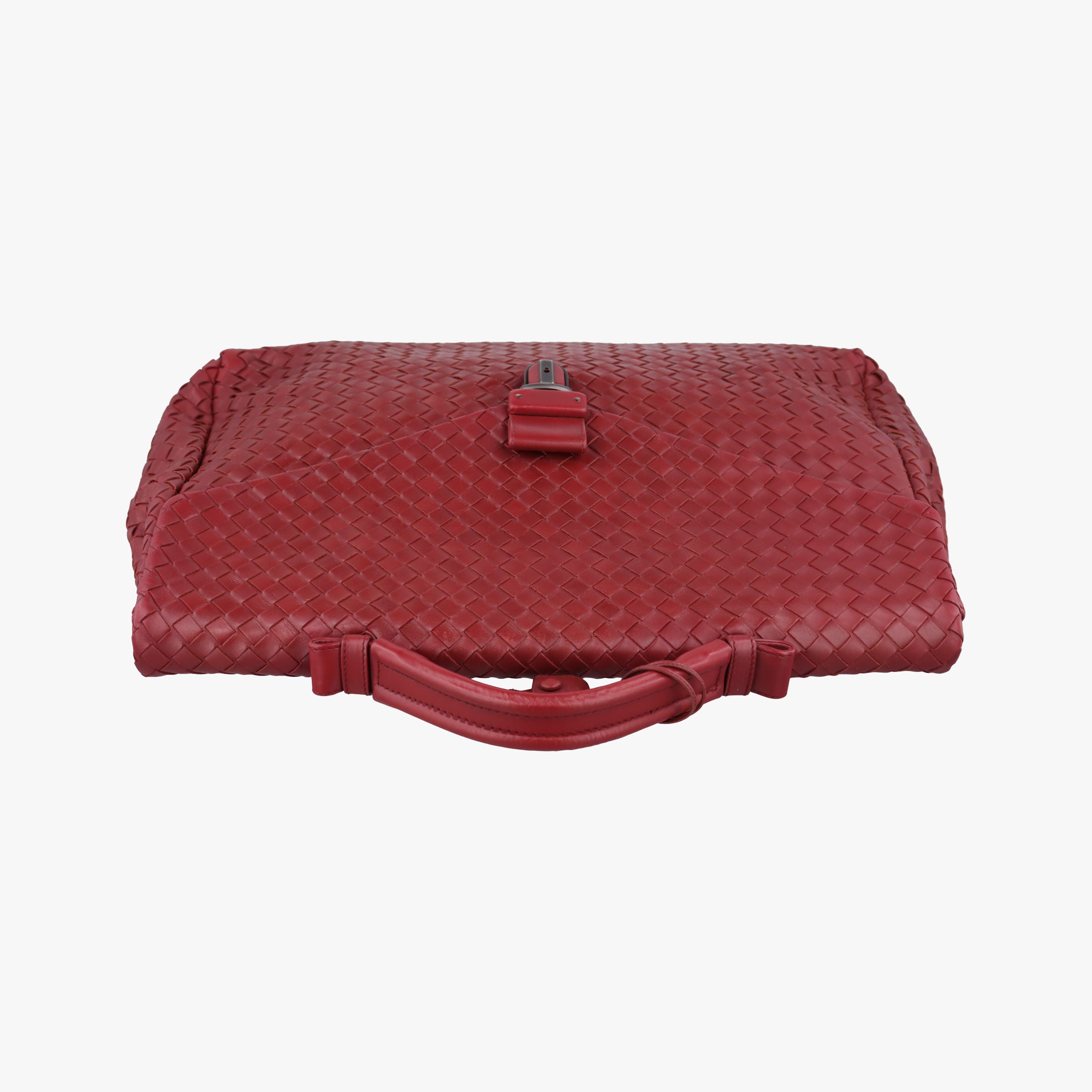 Vintage Bottega Veneta Intrecciato Red lambskin  handbag | stylenewstar