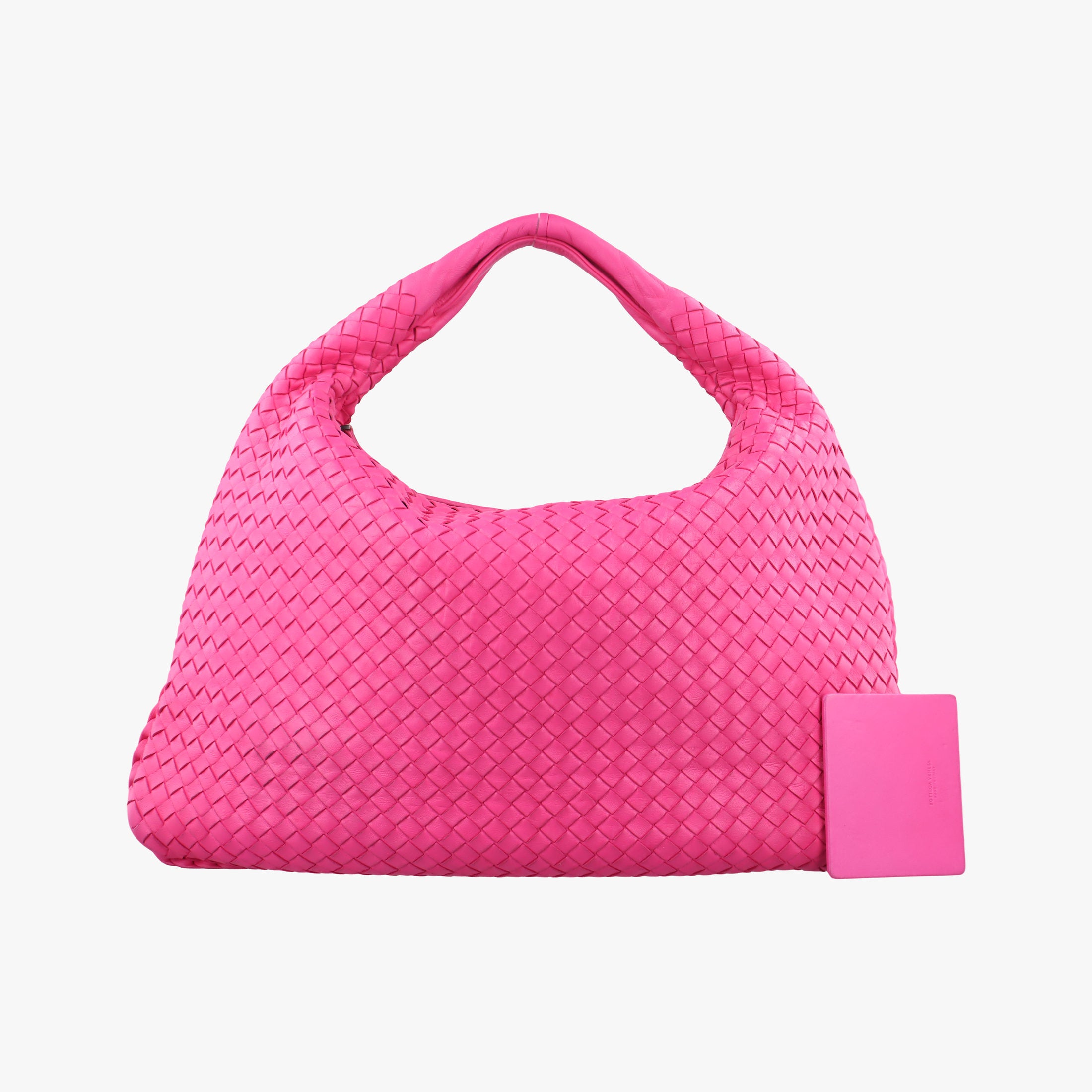 Pre-owned Bottega Veneta Intrecciato Rose lambskin  handbag | stylenewstar