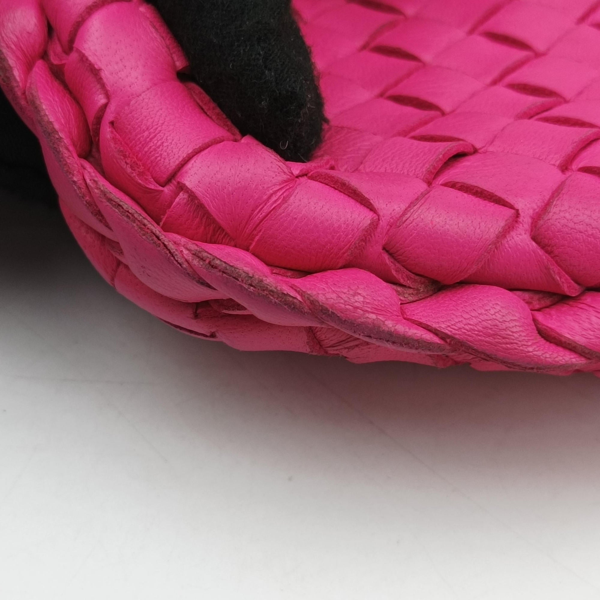 Pre-owned Bottega Veneta Intrecciato Rose lambskin  handbag | stylenewstar