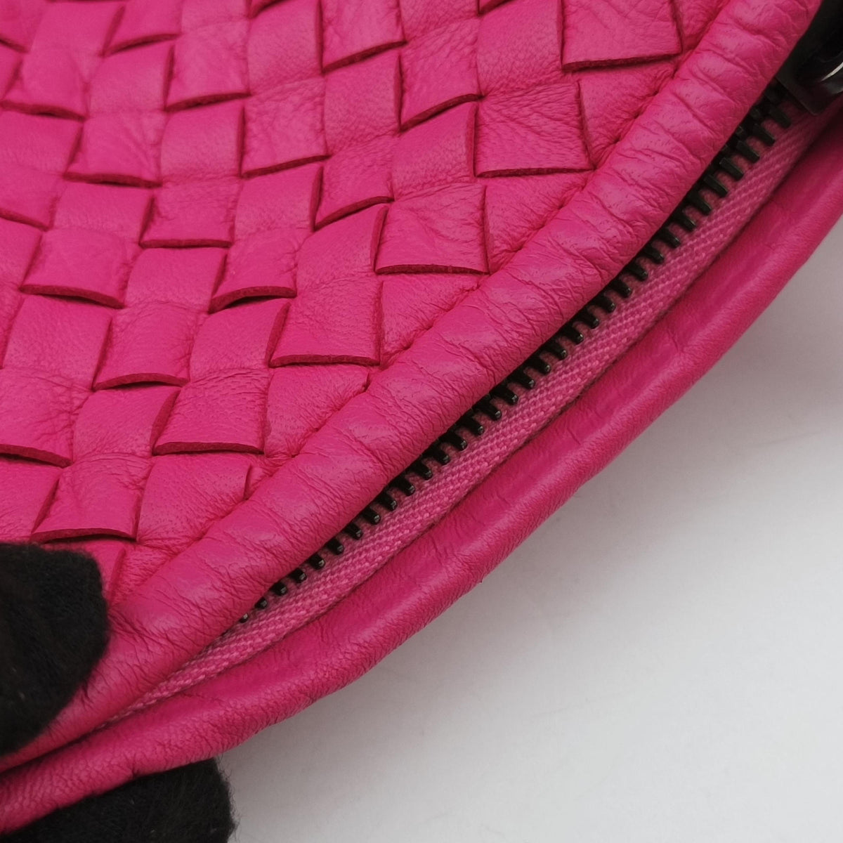 Pre-owned Bottega Veneta Intrecciato Rose lambskin  handbag | stylenewstar