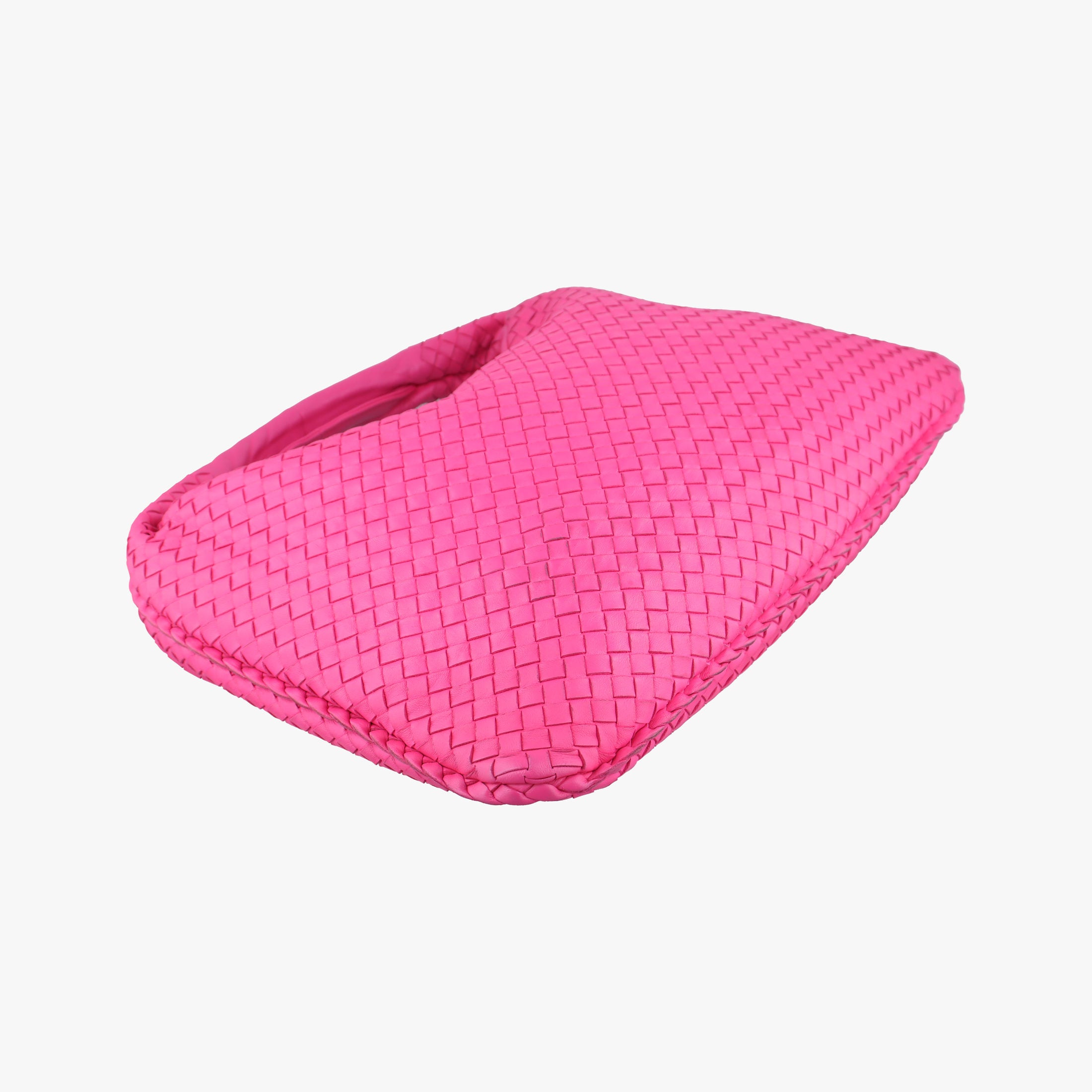 Pre-owned Bottega Veneta Intrecciato Rose lambskin  handbag | stylenewstar