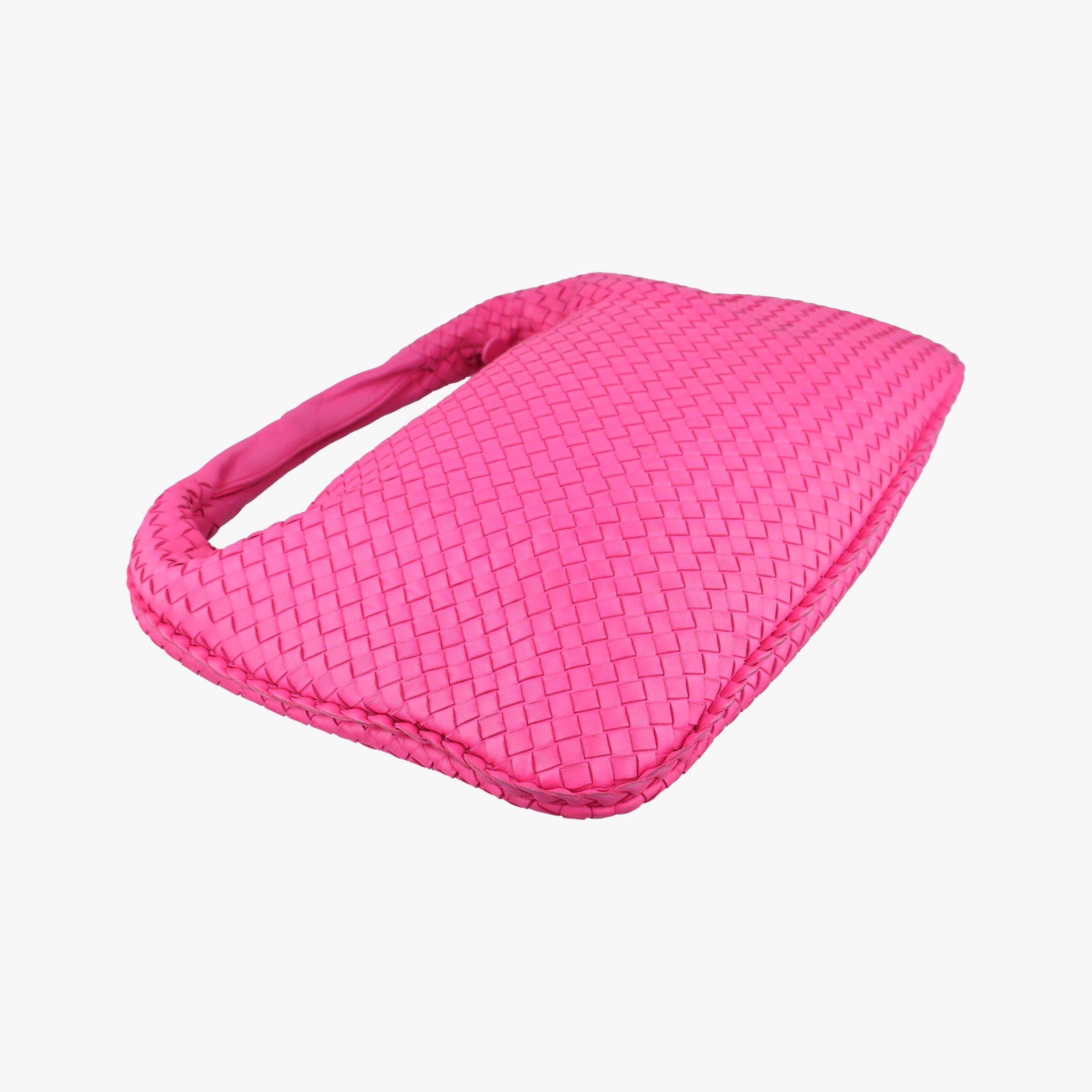 Pre-owned Bottega Veneta Intrecciato Rose lambskin  handbag | stylenewstar