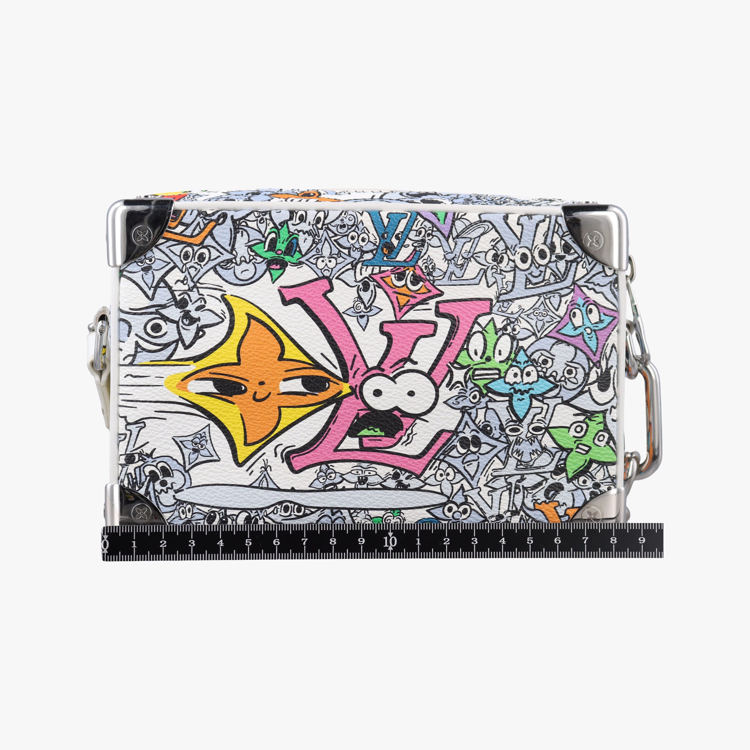 Pre-owned Louis Vuitton Mini Soft Trunk White×multicolor Monogram Comics M82008 shoulderbag | stylenewstar