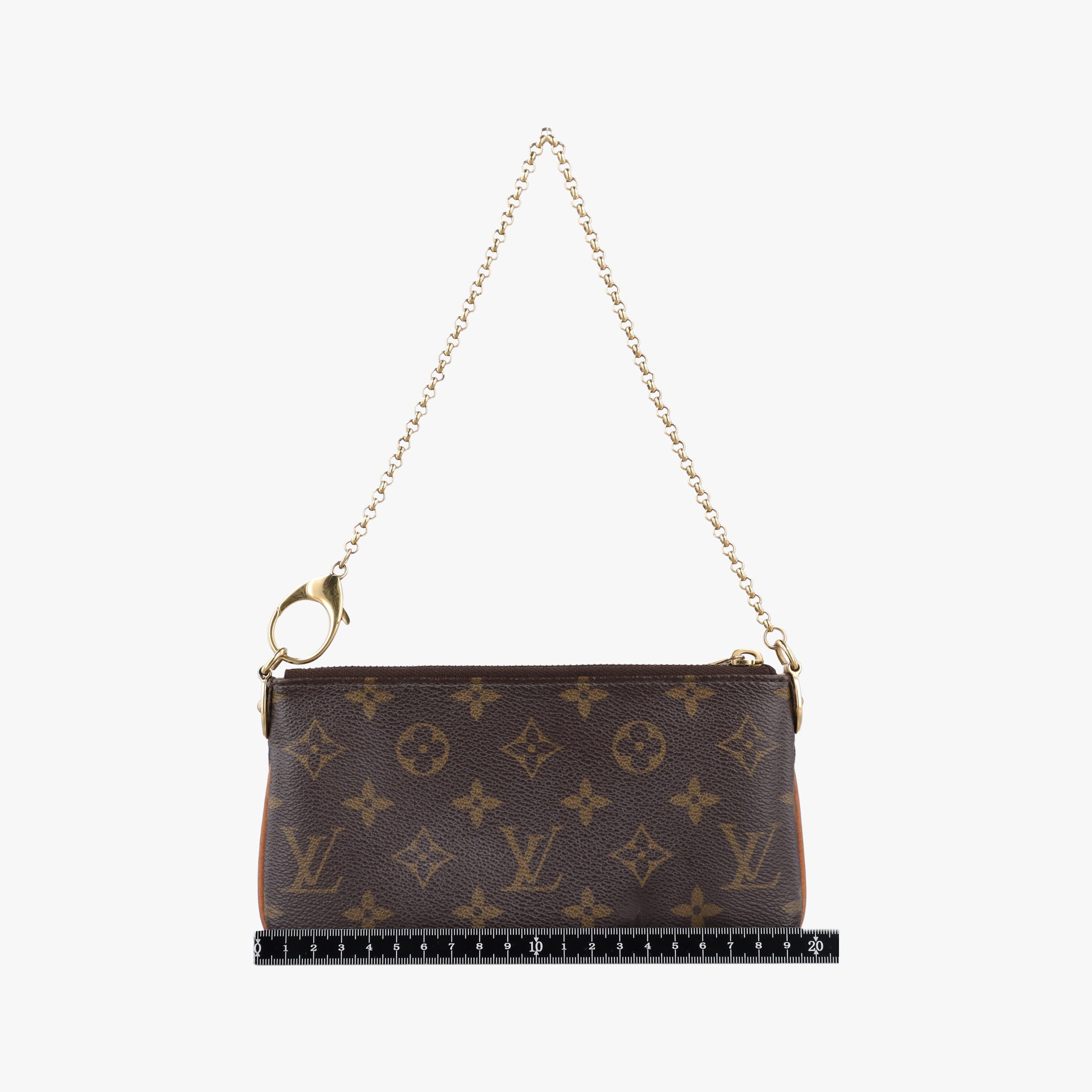 Pre-owned Louis Vuitton Pochette Mila MM brown Monogram Canvas M60094 handbag | stylenewstar