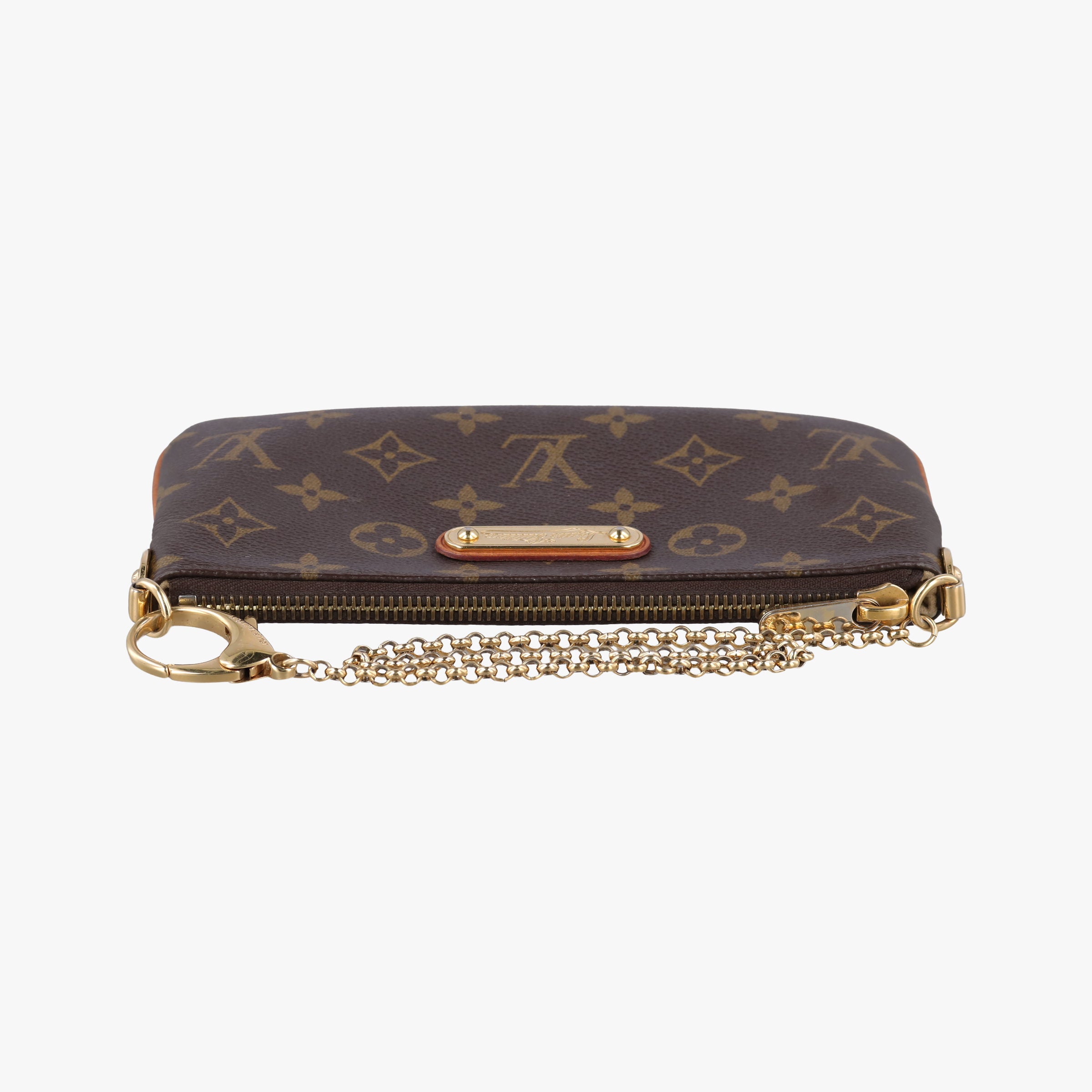 Pre-owned Louis Vuitton Pochette Mila MM brown Monogram Canvas M60094 handbag | stylenewstar