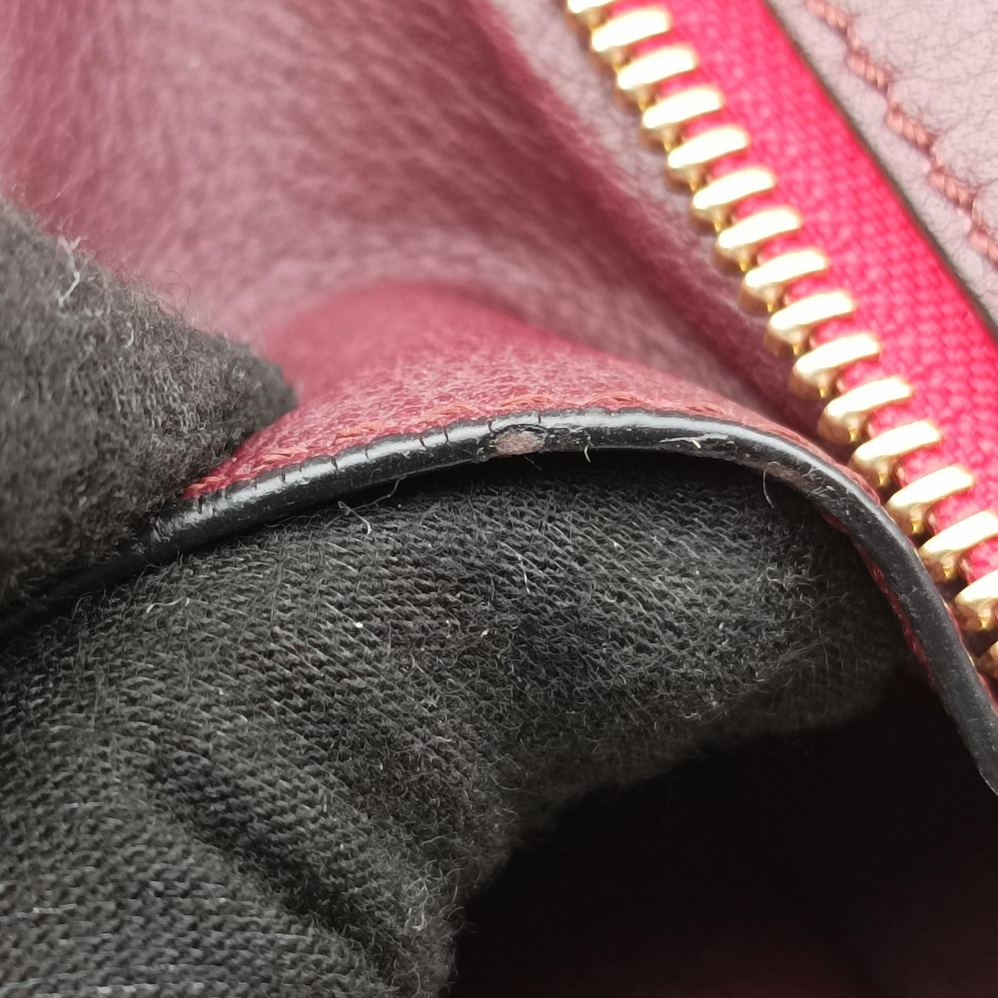 Pre-owned Loewe hammock Red×burgundy leather  shoulderbag | stylenewstar
