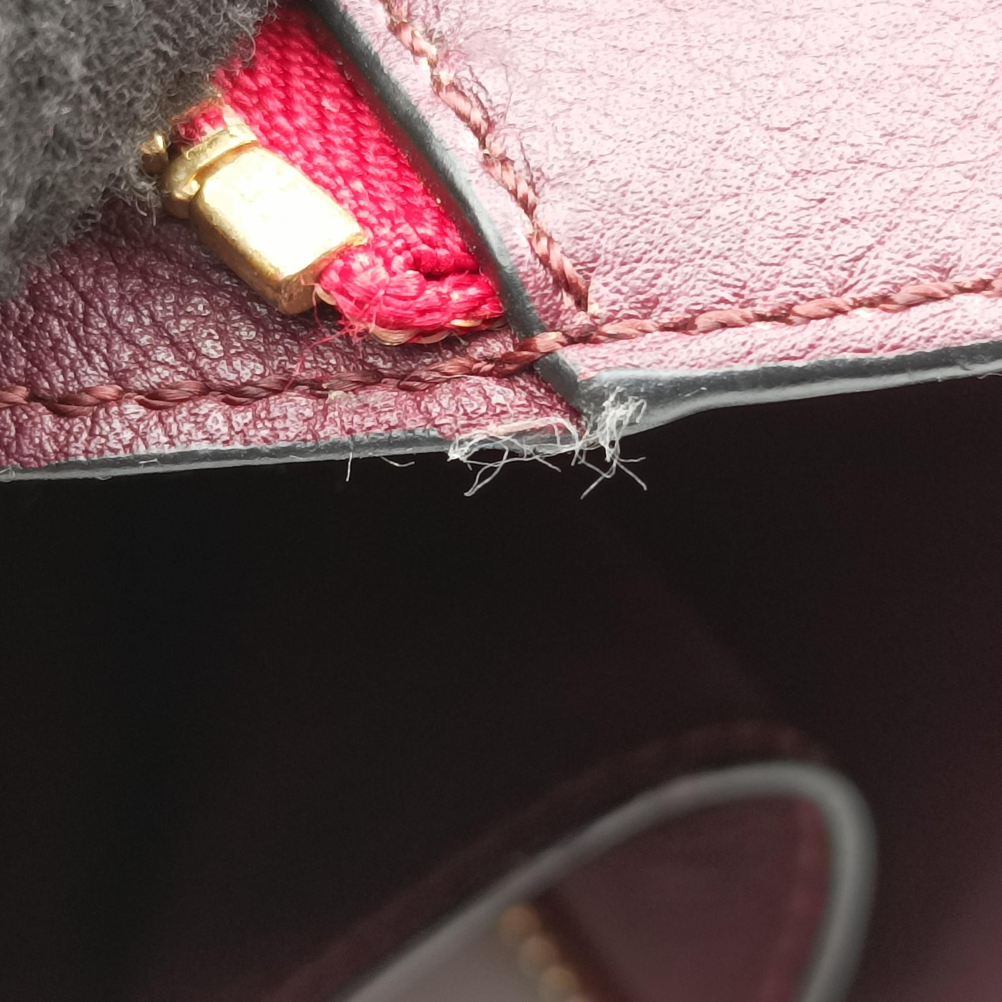 Pre-owned Loewe hammock Red×burgundy leather  shoulderbag | stylenewstar