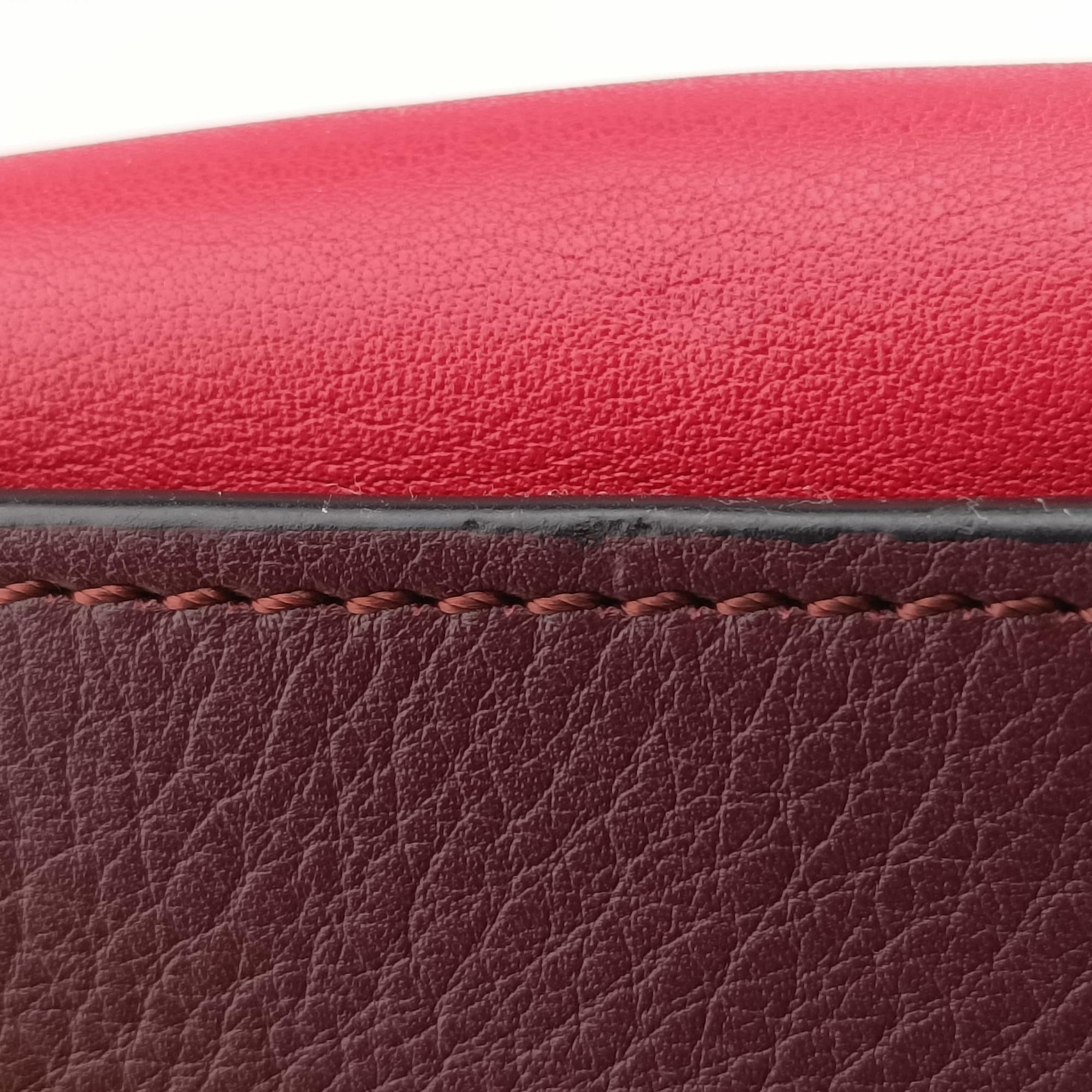 Pre-owned Loewe hammock Red×burgundy leather  shoulderbag | stylenewstar