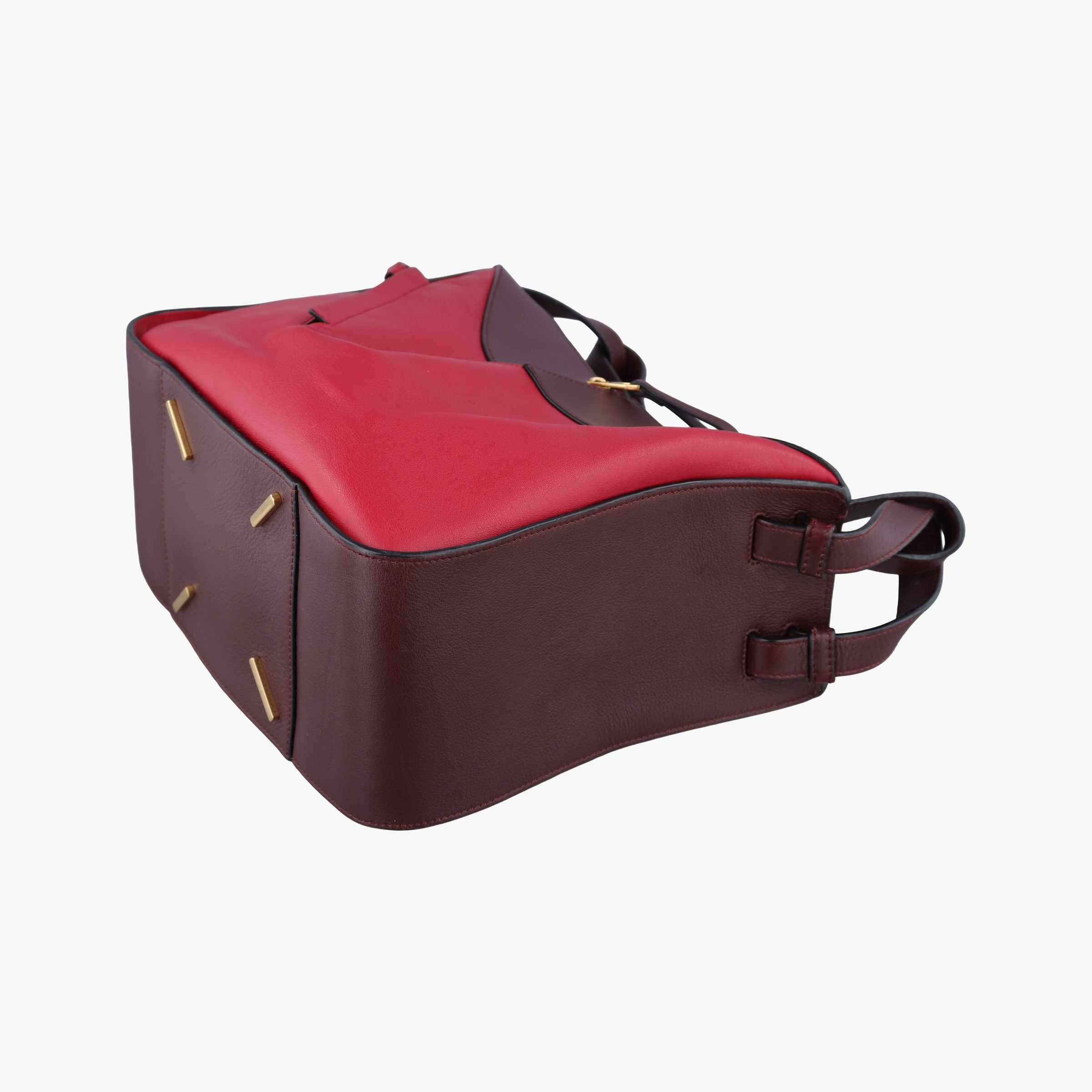 Pre-owned Loewe hammock Red×burgundy leather  shoulderbag | stylenewstar