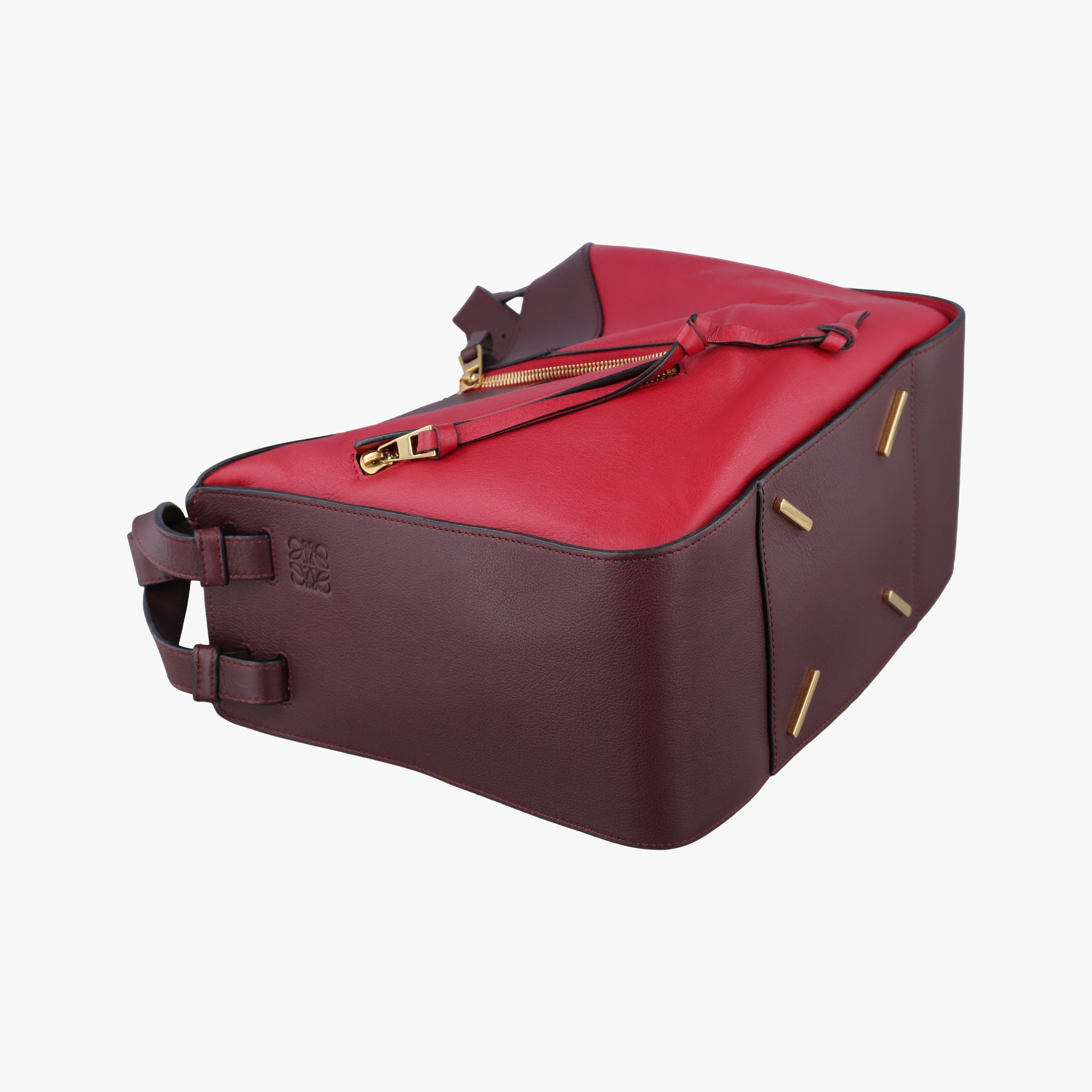 Pre-owned Loewe hammock Red×burgundy leather  shoulderbag | stylenewstar