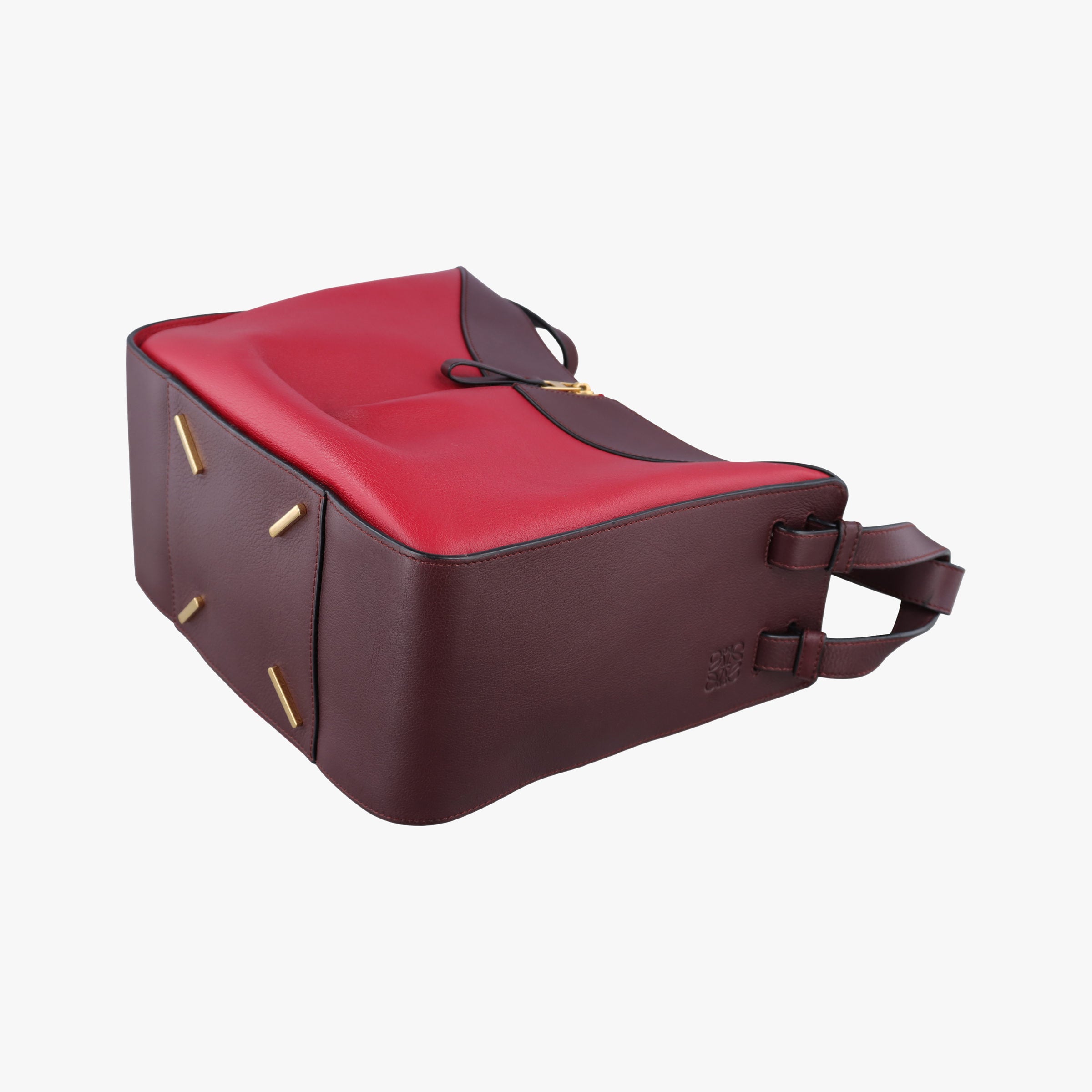 Pre-owned Loewe hammock Red×burgundy leather  shoulderbag | stylenewstar