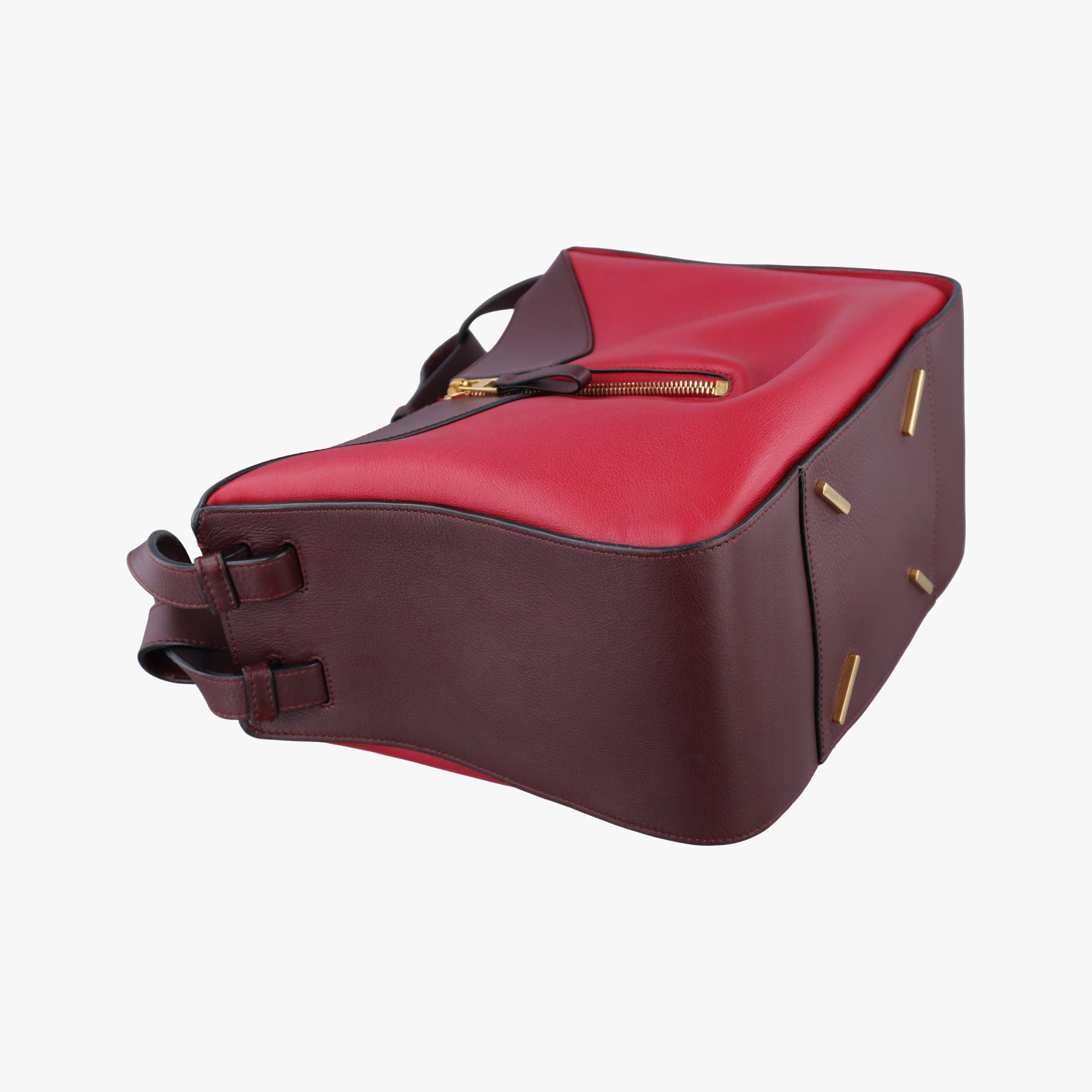 Pre-owned Loewe hammock Red×burgundy leather  shoulderbag | stylenewstar
