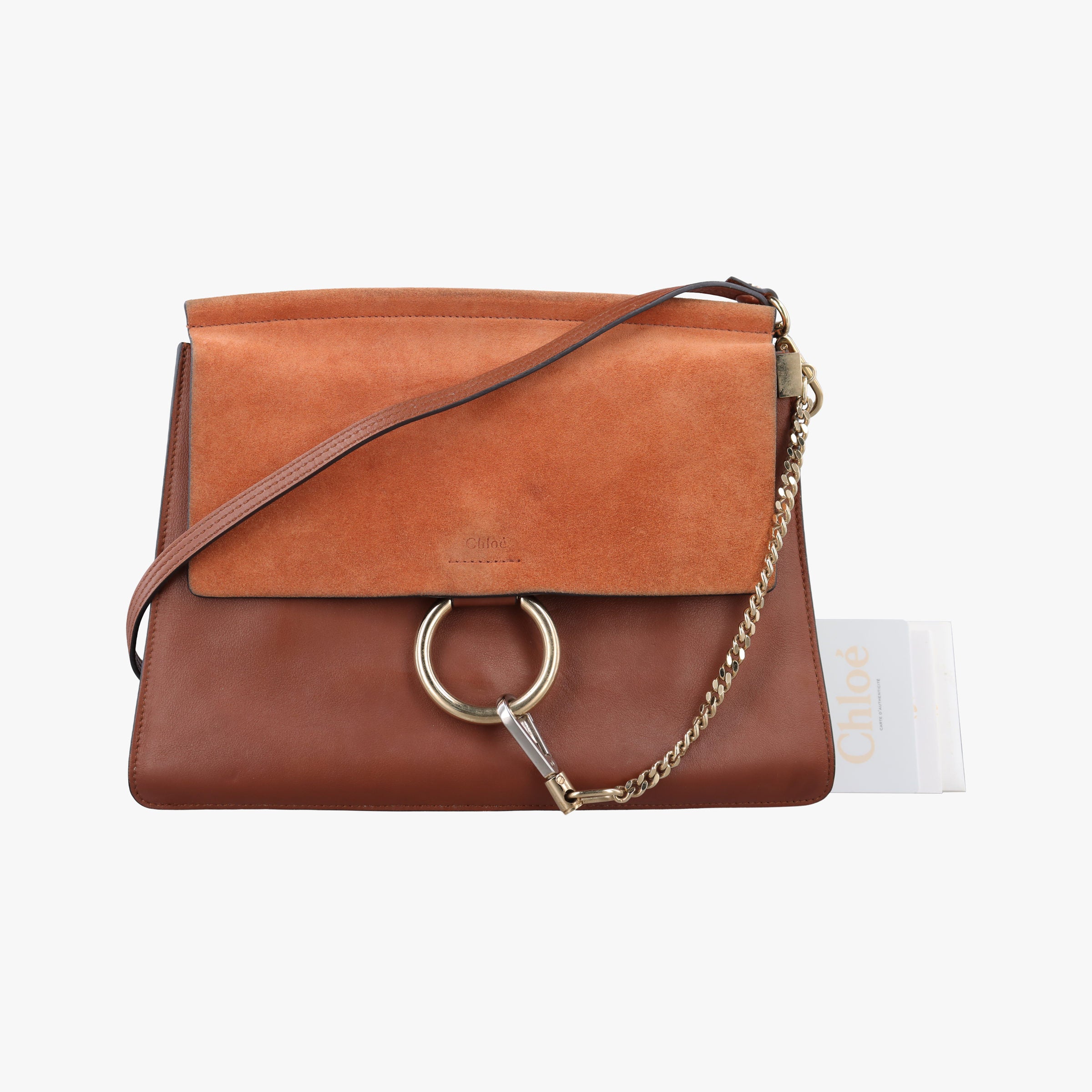 Pre-owned Chloe FAYE Brown Leather × suede  shoulderbag | stylenewstar