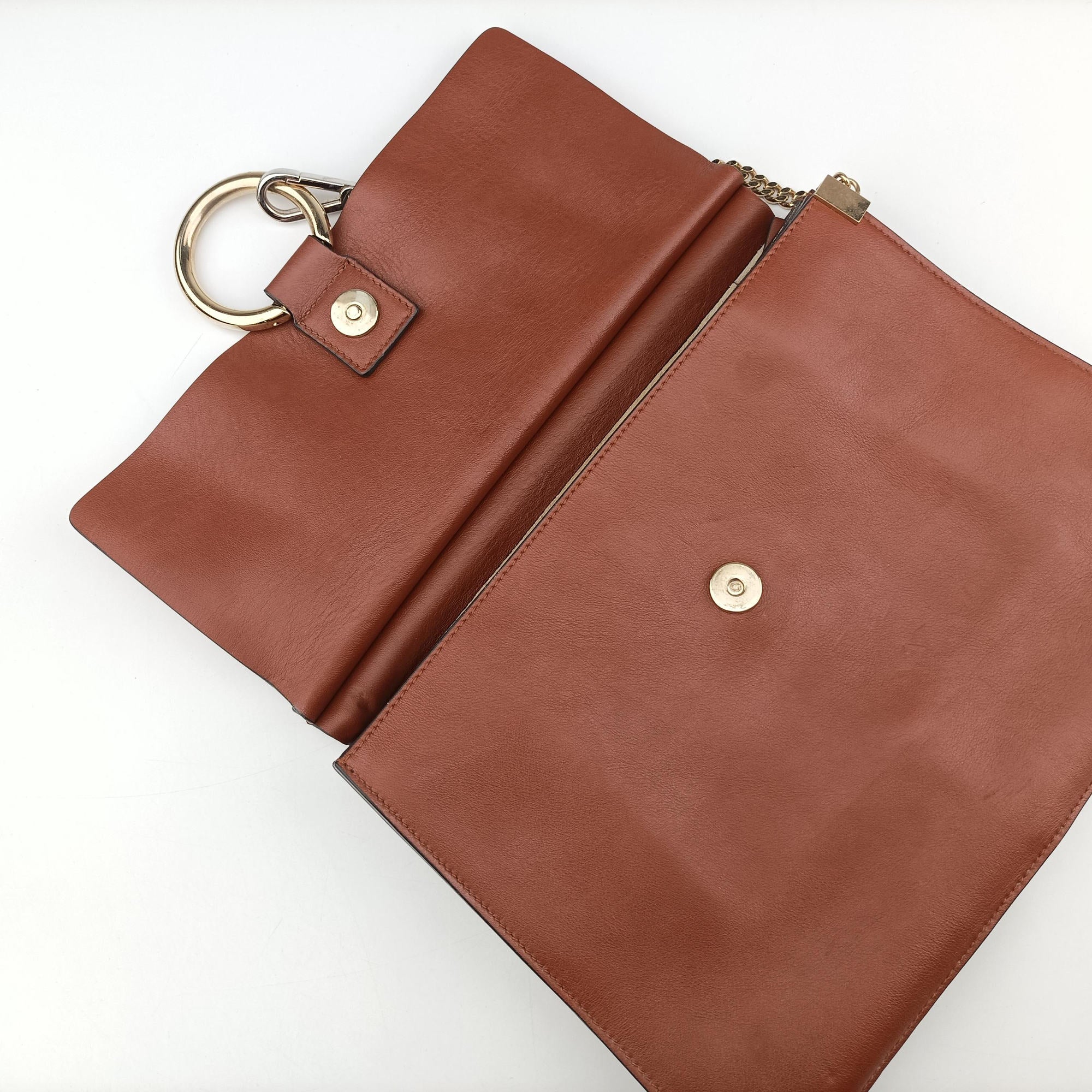 Pre-owned Chloe FAYE Brown Leather × suede  shoulderbag | stylenewstar