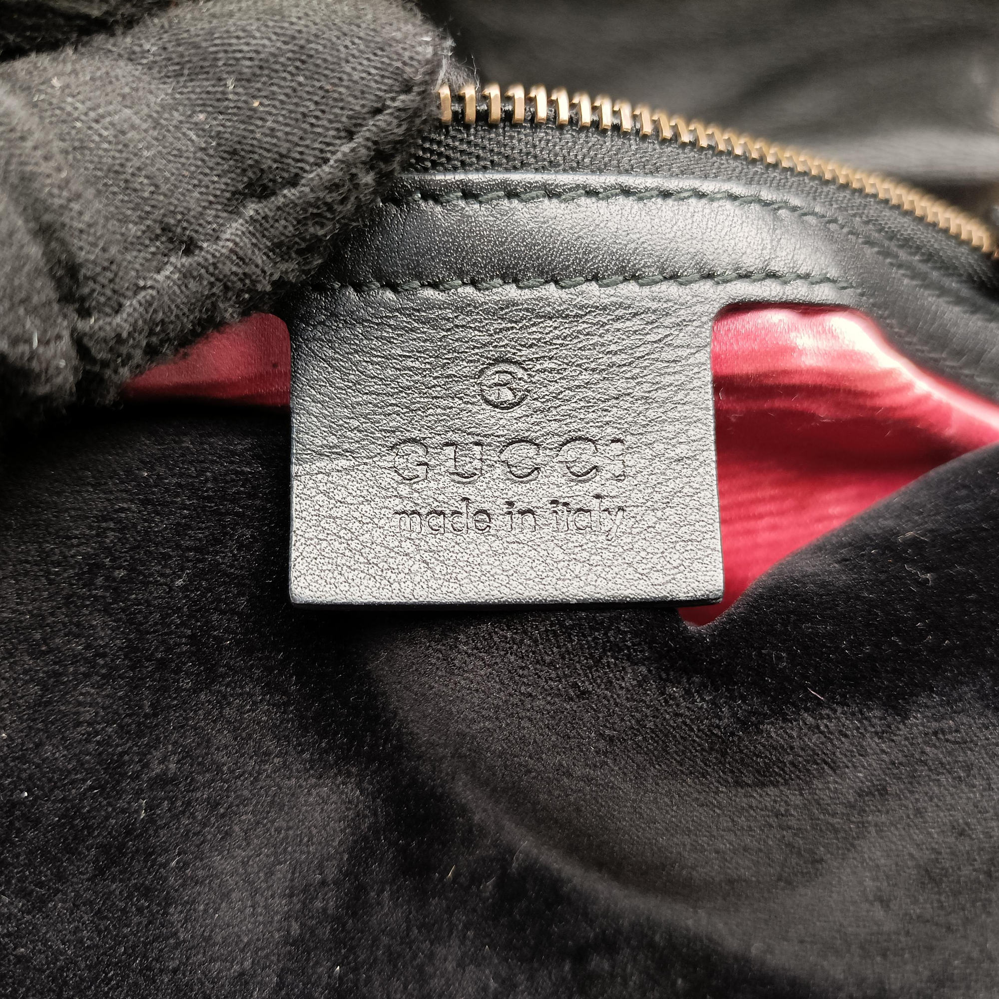 Pre-owned Gucci GG Marmont Black×multicolor velour 443496 shoulderbag | stylenewstar