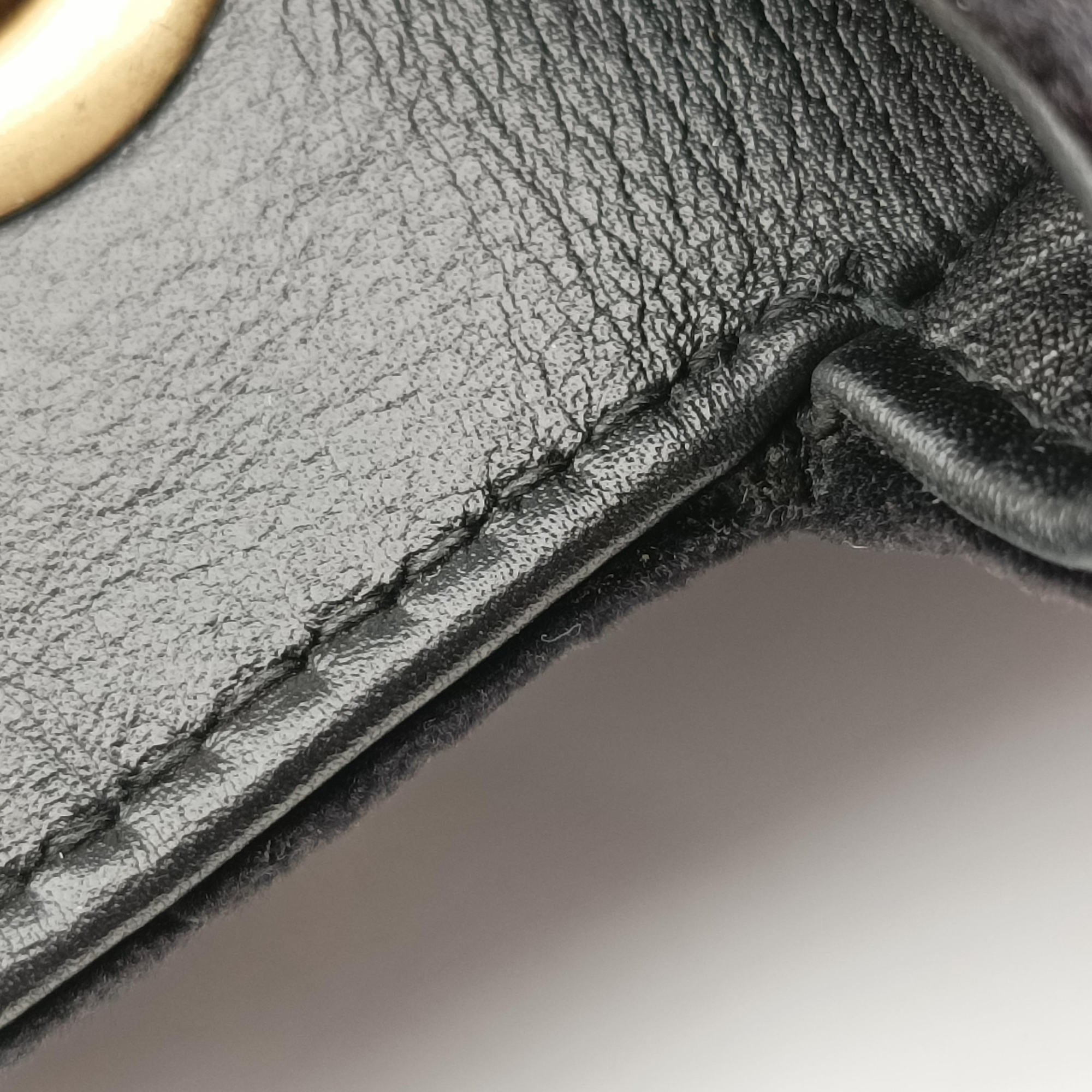 Pre-owned Gucci GG Marmont Black×multicolor velour 443496 shoulderbag | stylenewstar