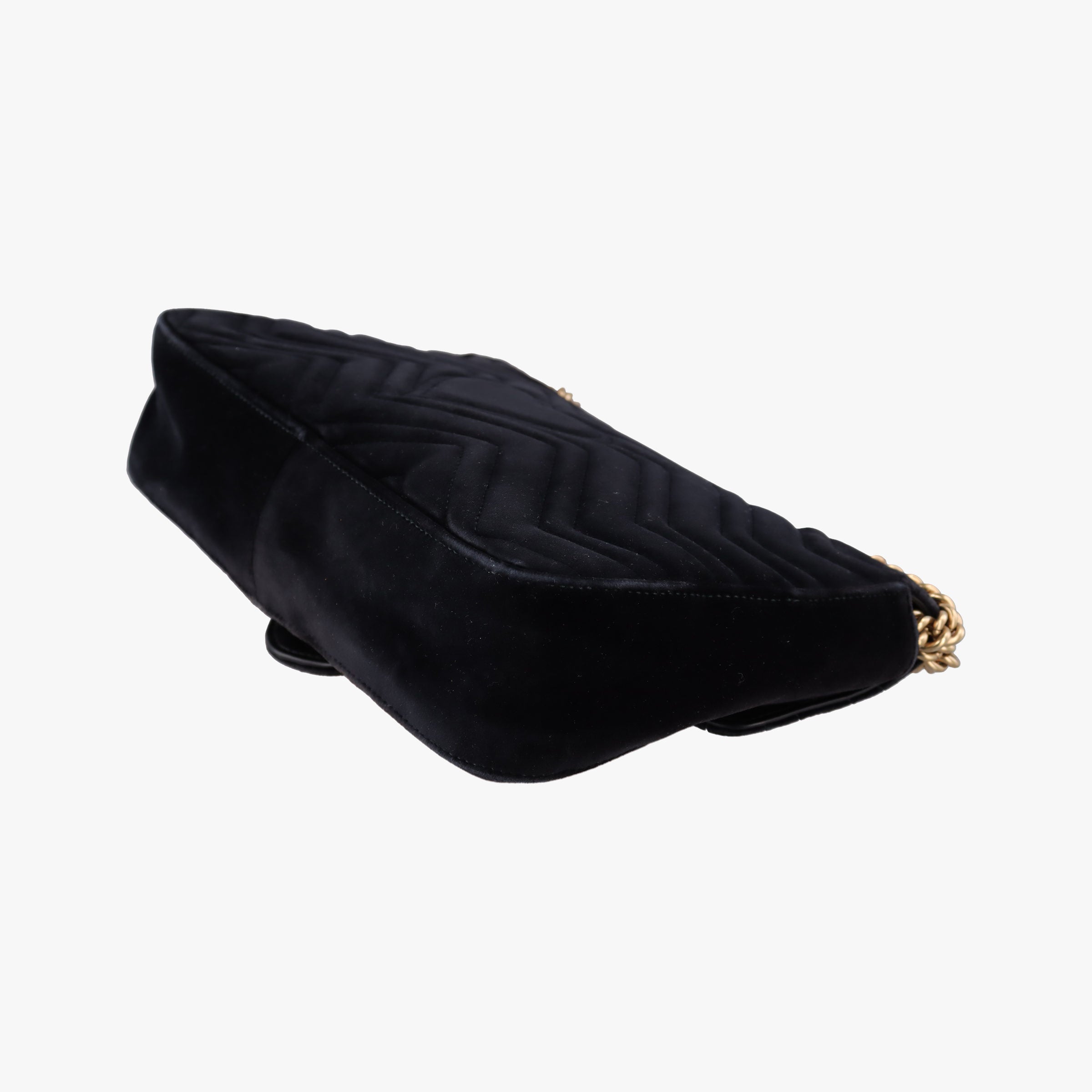 Pre-owned Gucci GG Marmont Black×multicolor velour 443496 shoulderbag | stylenewstar