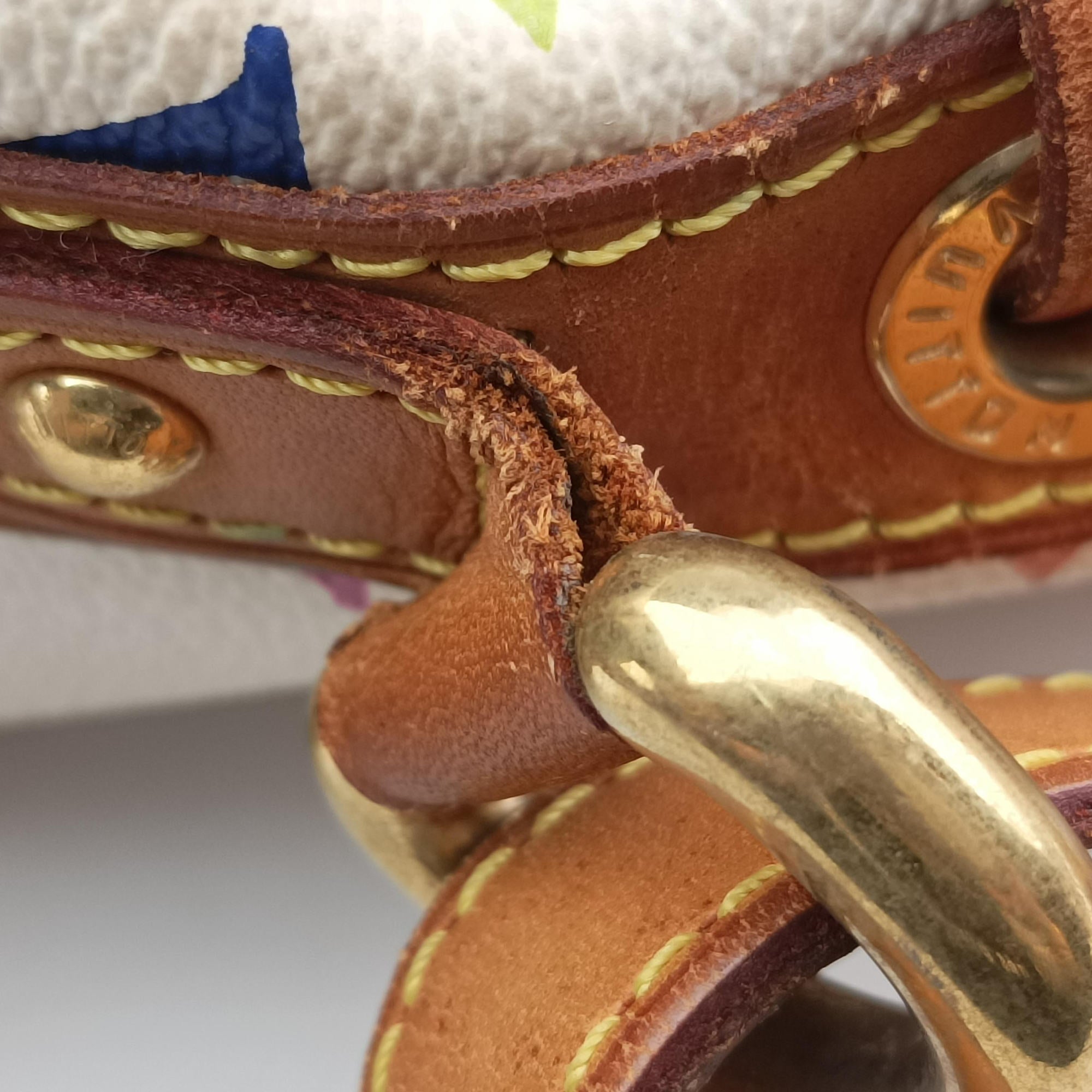 Secondhand Louis Vuitton Petit NOe white Monogram Multicolor M42229 shoulderbag | stylenewstar