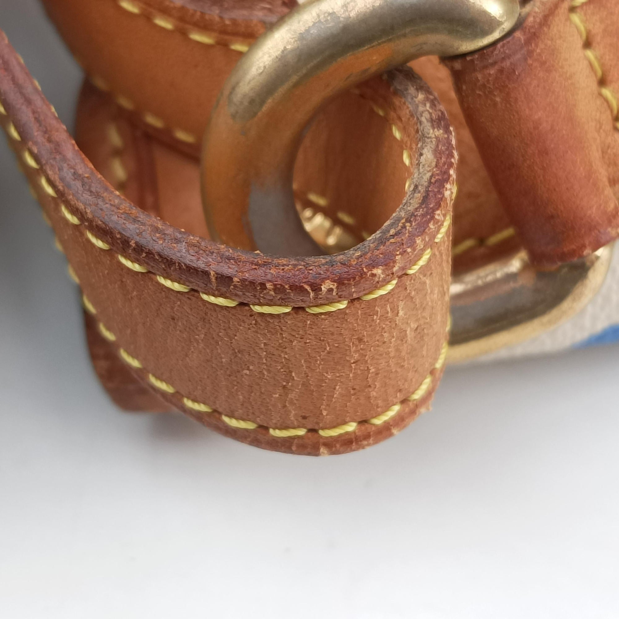 Secondhand Louis Vuitton Petit NOe white Monogram Multicolor M42229 shoulderbag | stylenewstar