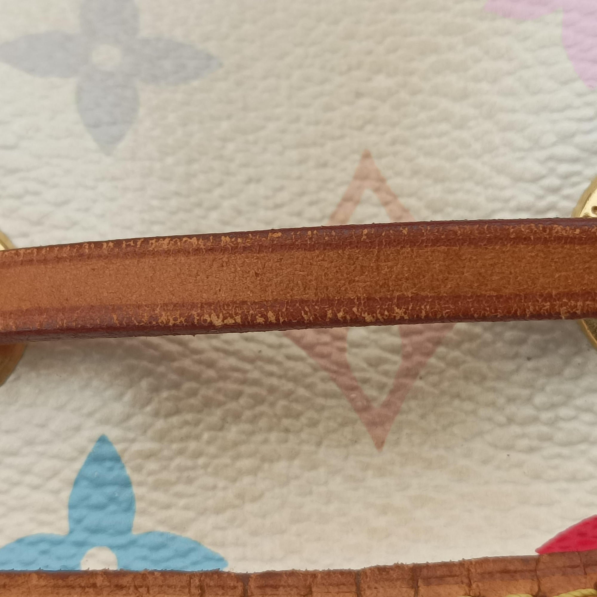 Secondhand Louis Vuitton Petit NOe white Monogram Multicolor M42229 shoulderbag | stylenewstar