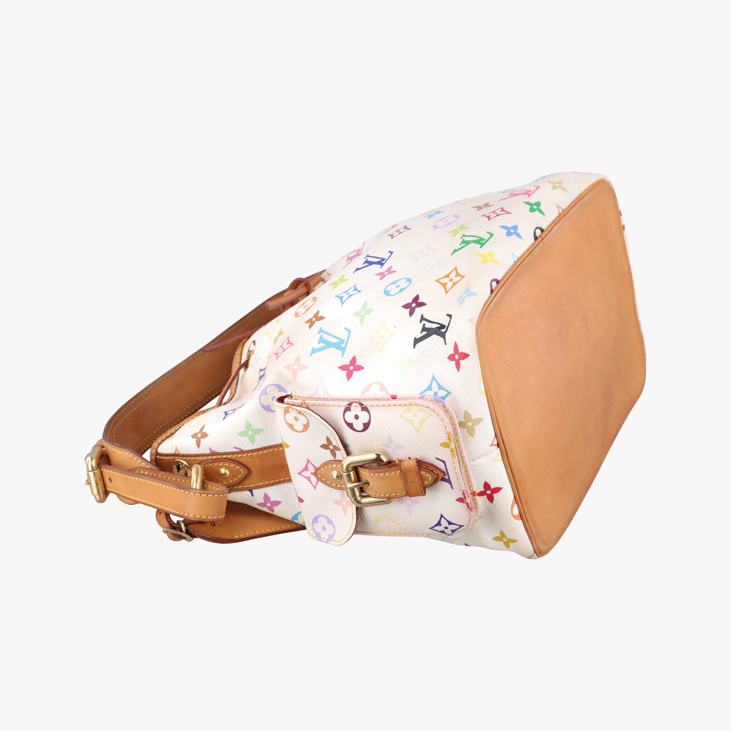Secondhand Louis Vuitton Petit NOe white Monogram Multicolor M42229 shoulderbag | stylenewstar