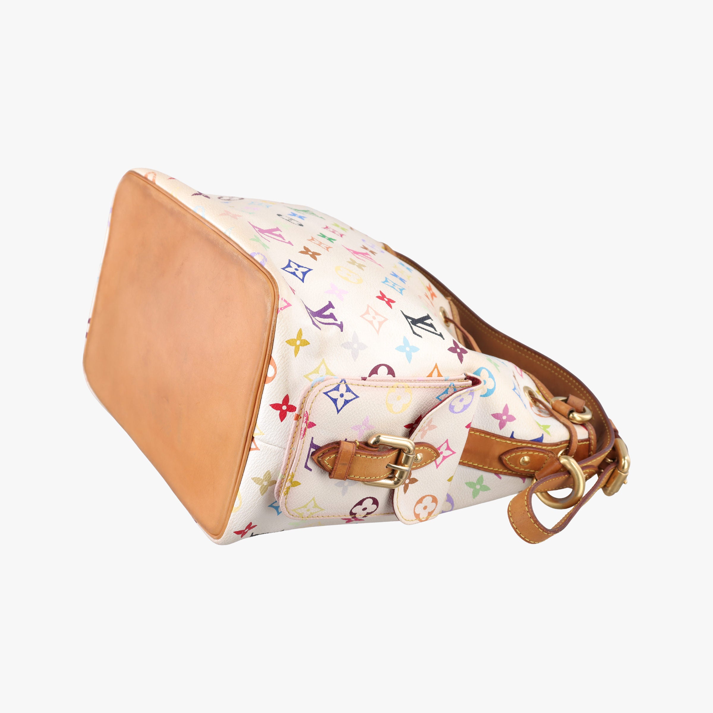 Secondhand Louis Vuitton Petit NOe white Monogram Multicolor M42229 shoulderbag | stylenewstar