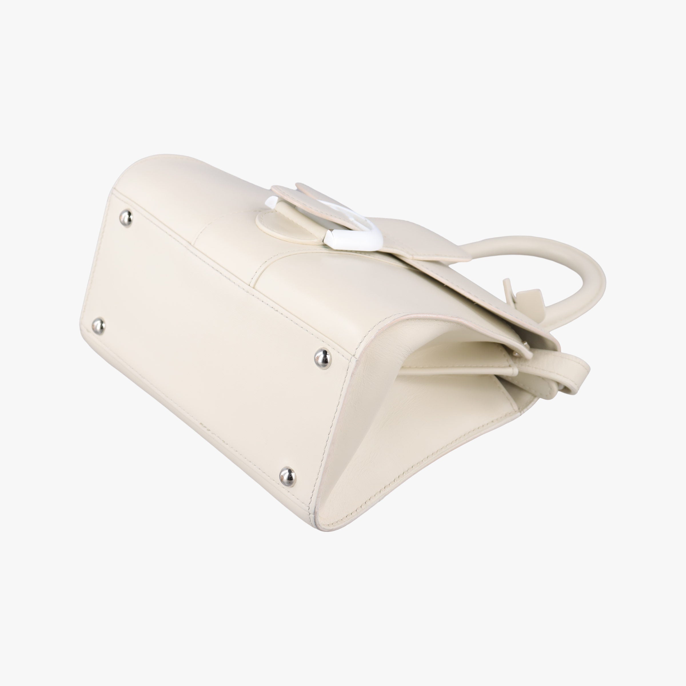 Secondhand Delvaux Brillon MM White Leather  shoulderbag | stylenewstar