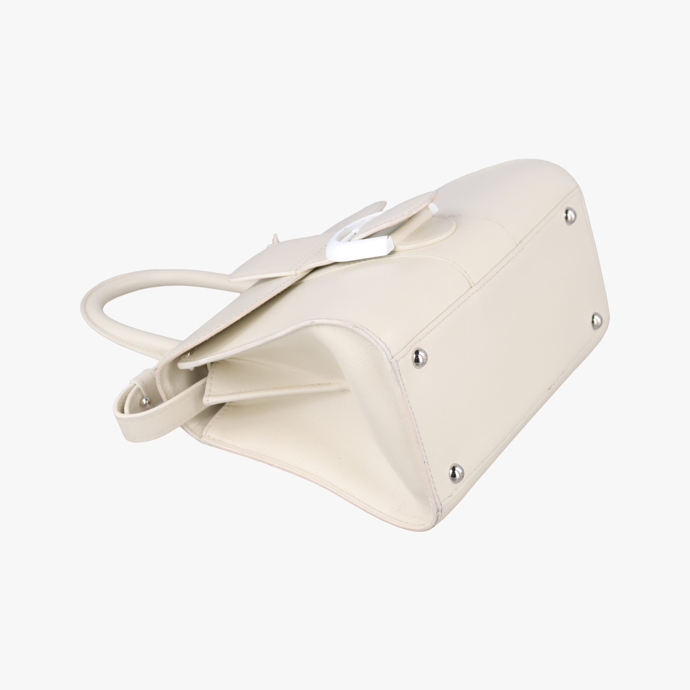 Secondhand Delvaux Brillon MM White Leather  shoulderbag | stylenewstar