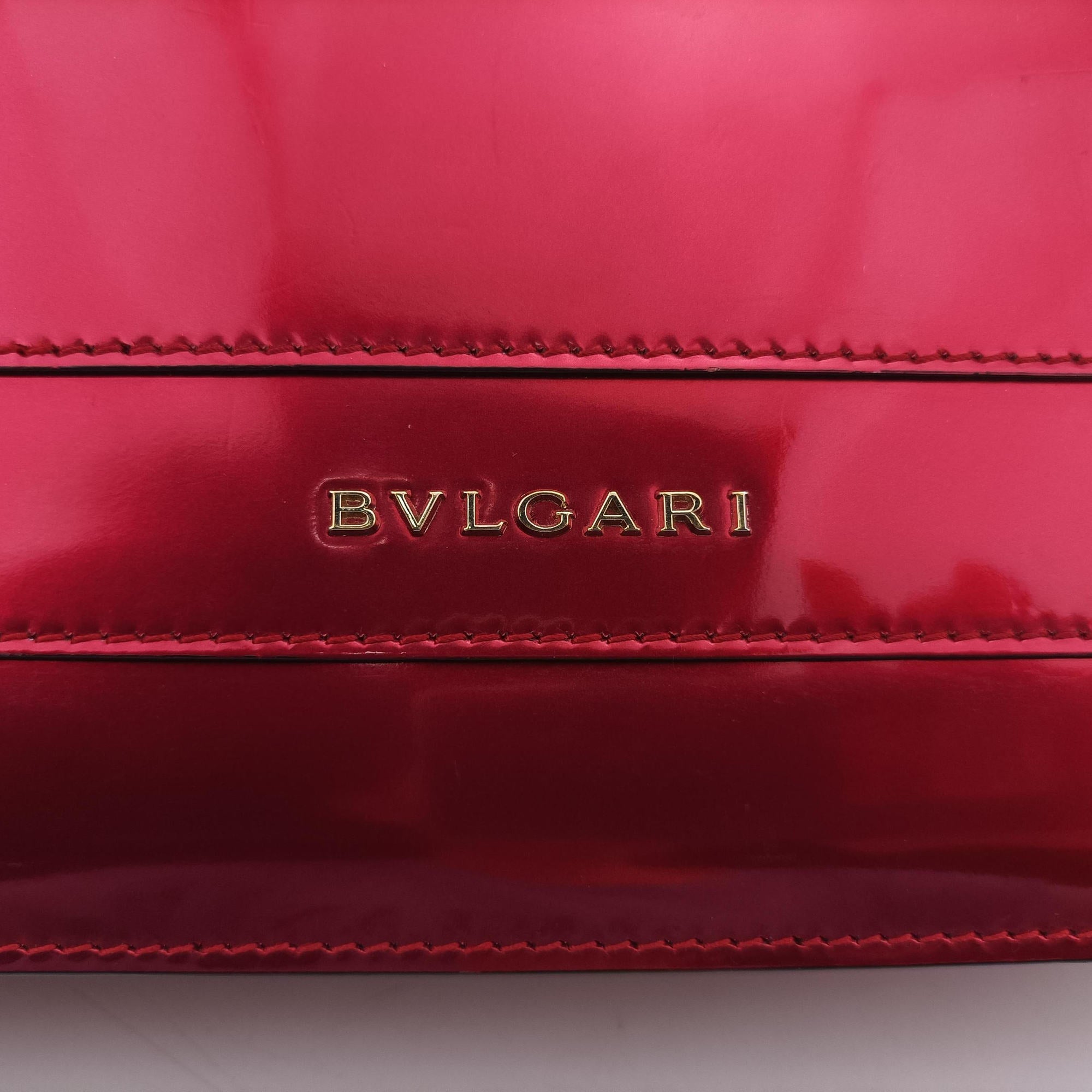 Secondhand Bvlgari Serpenti Forever Red Patent Leather  shoulderbag | stylenewstar