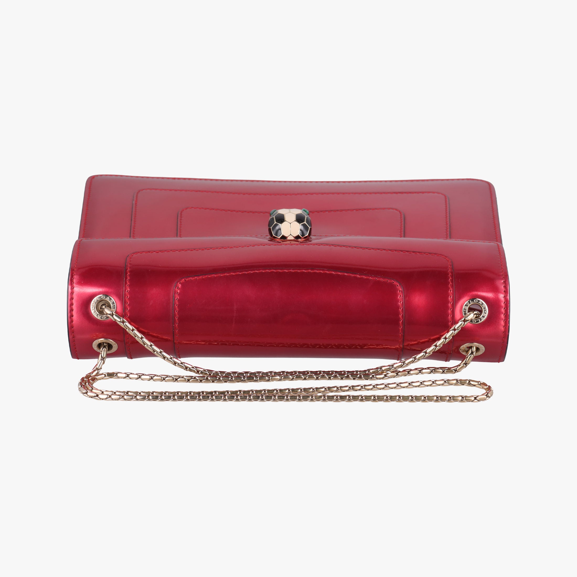 Secondhand Bvlgari Serpenti Forever Red Patent Leather  shoulderbag | stylenewstar