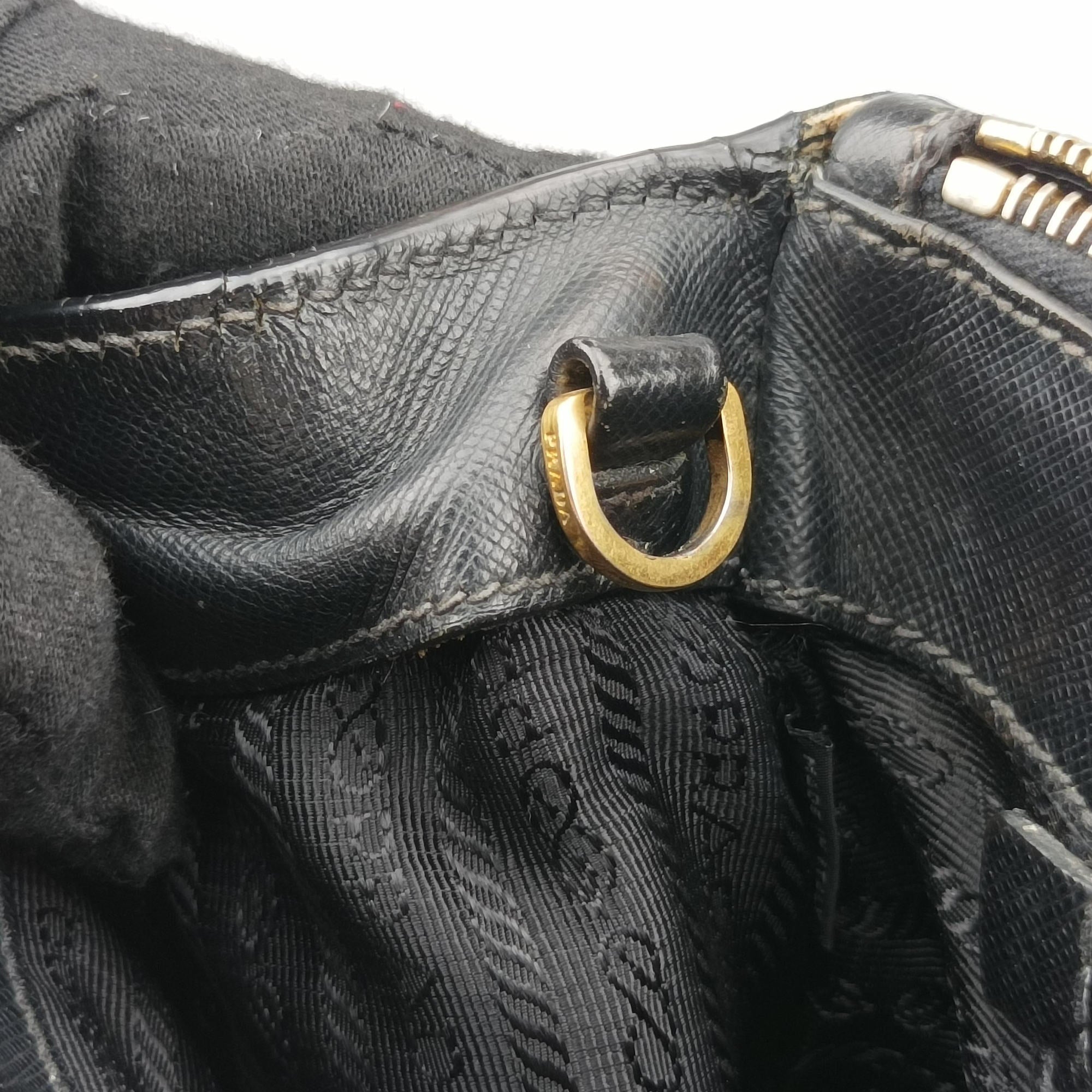 Pre-owned Prada Galleria Black SAFFIANO Leather BN2274 shoulderbag | stylenewstar