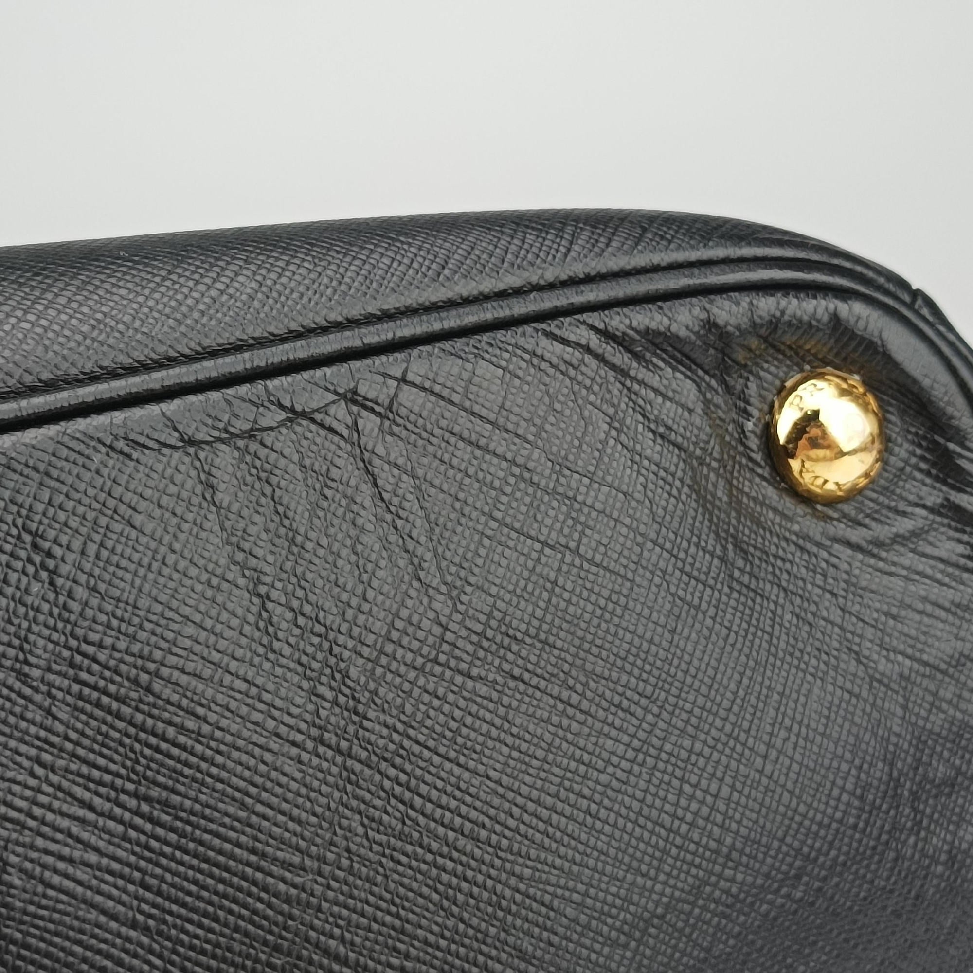 Pre-owned Prada Galleria Black SAFFIANO Leather BN2274 shoulderbag | stylenewstar
