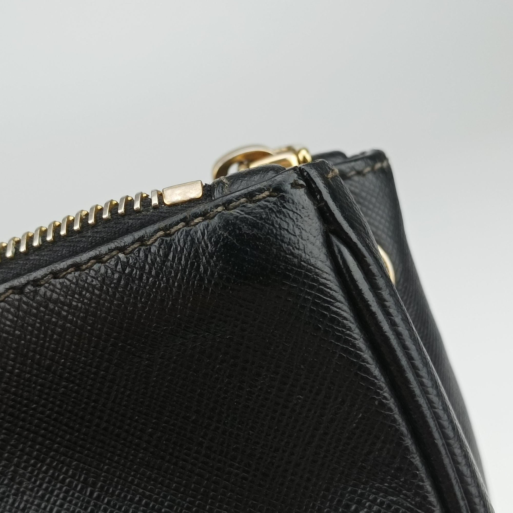 Pre-owned Prada Galleria Black SAFFIANO Leather BN2274 shoulderbag | stylenewstar