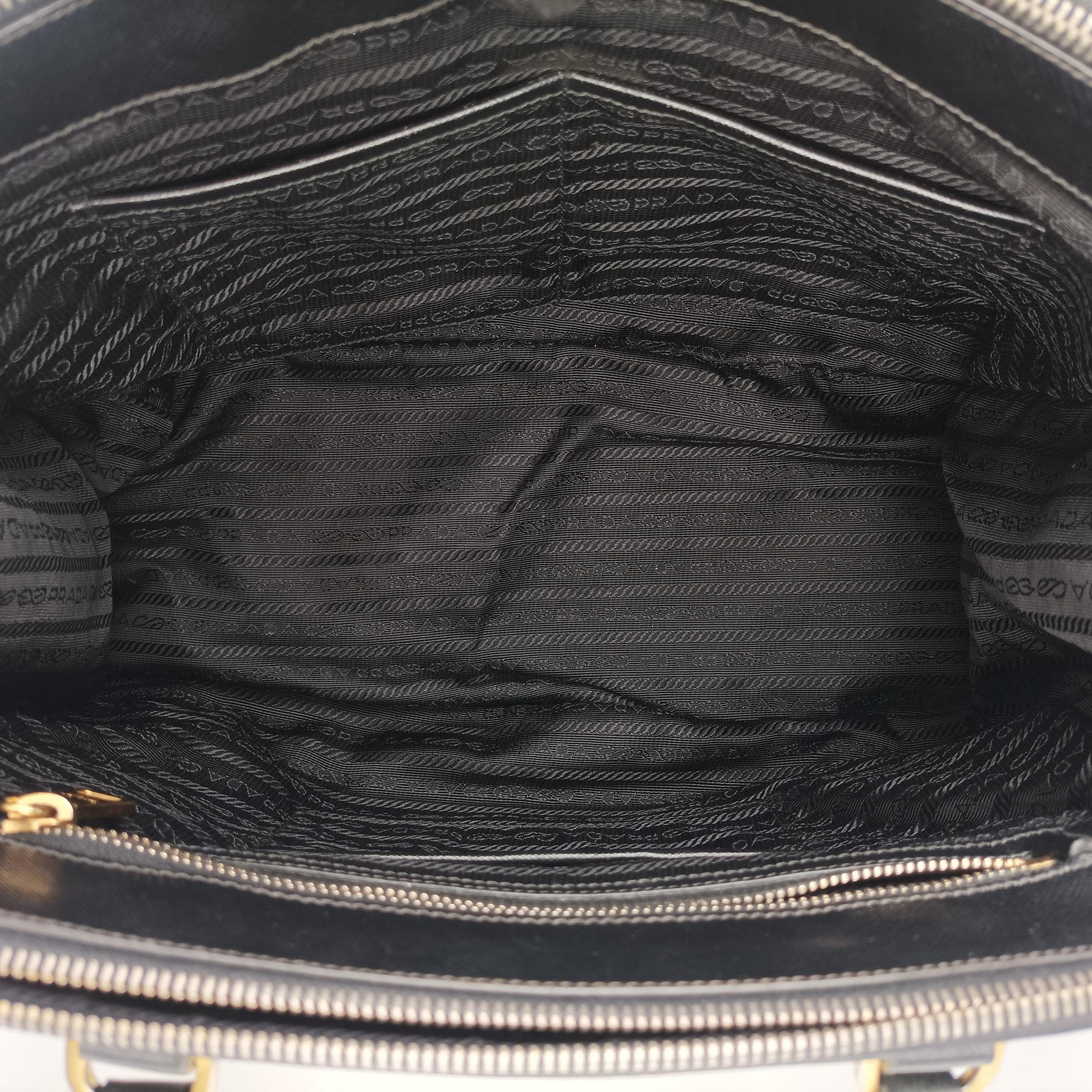 Pre-owned Prada Galleria Black SAFFIANO Leather BN2274 shoulderbag | stylenewstar