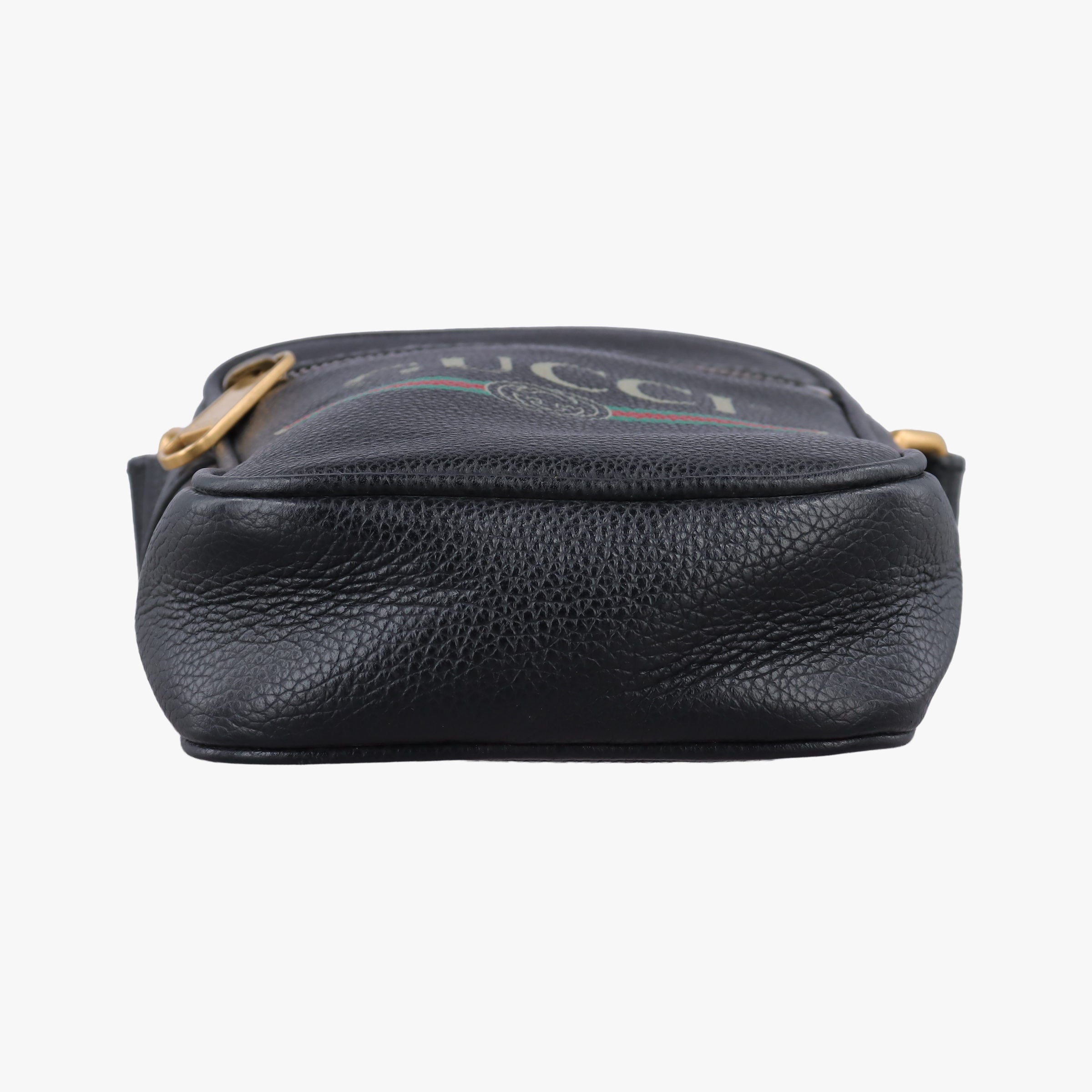 Vintage Gucci Print Messenger Black Leather 574803 shoulderbag | stylenewstar