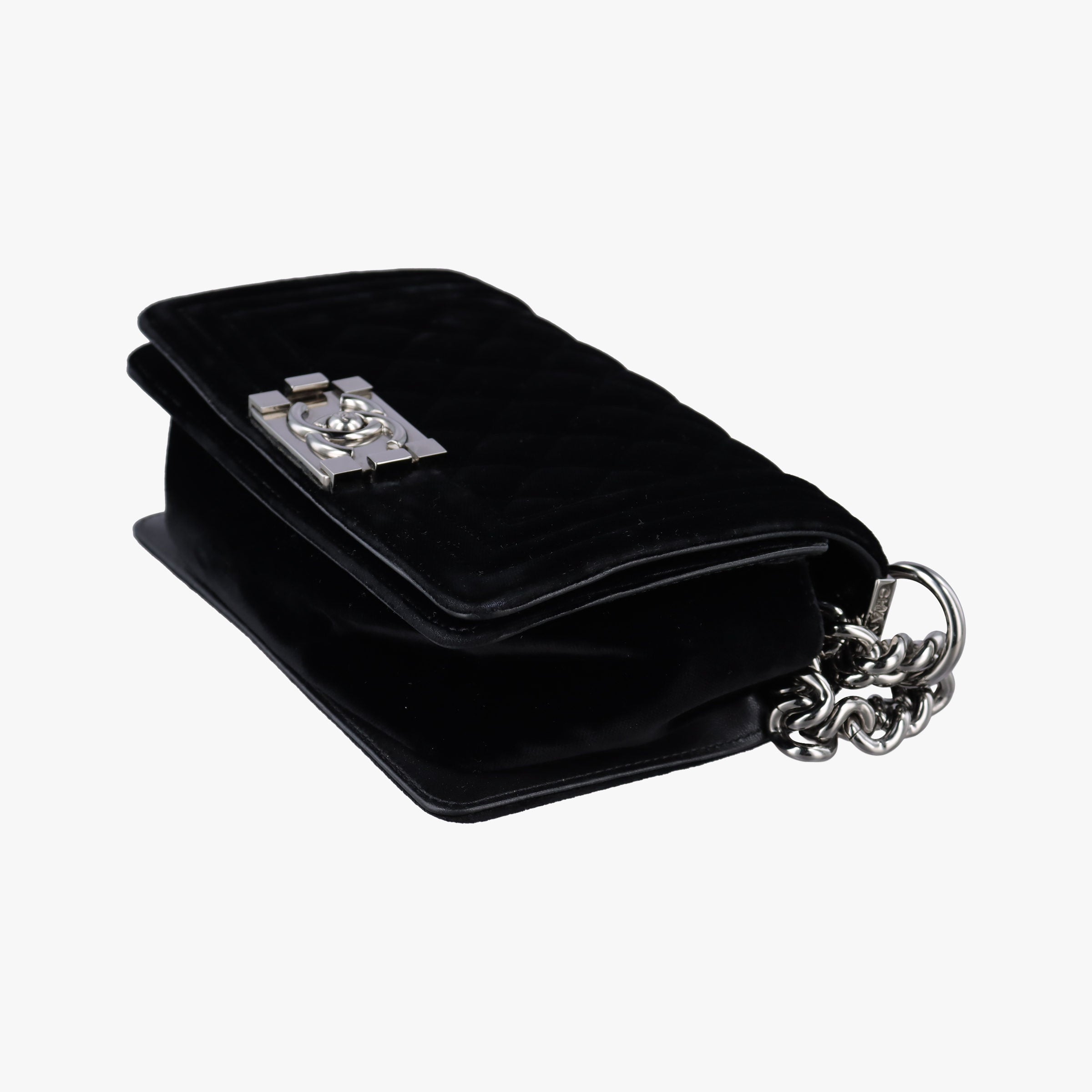 Pre-owned Chanel BOY CHANEL Black velour A67085 shoulderbag | stylenewstar