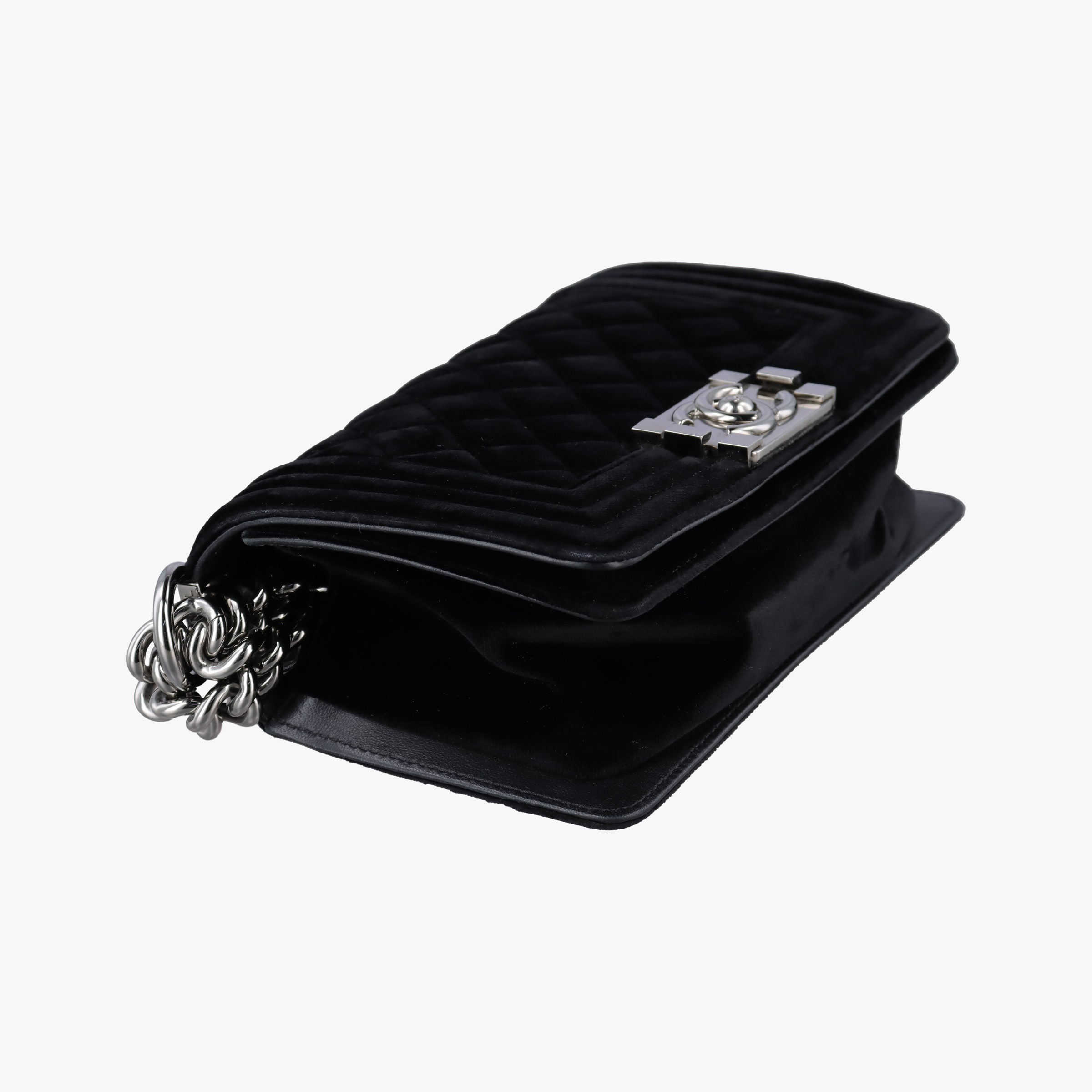 Pre-owned Chanel BOY CHANEL Black velour A67085 shoulderbag | stylenewstar